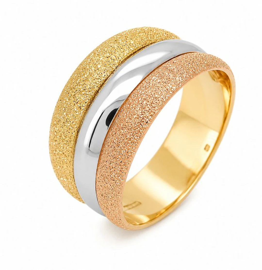 Ring - 18 kt. White gold, Yellow gold, Rose gold - Made in Italy - Handmade