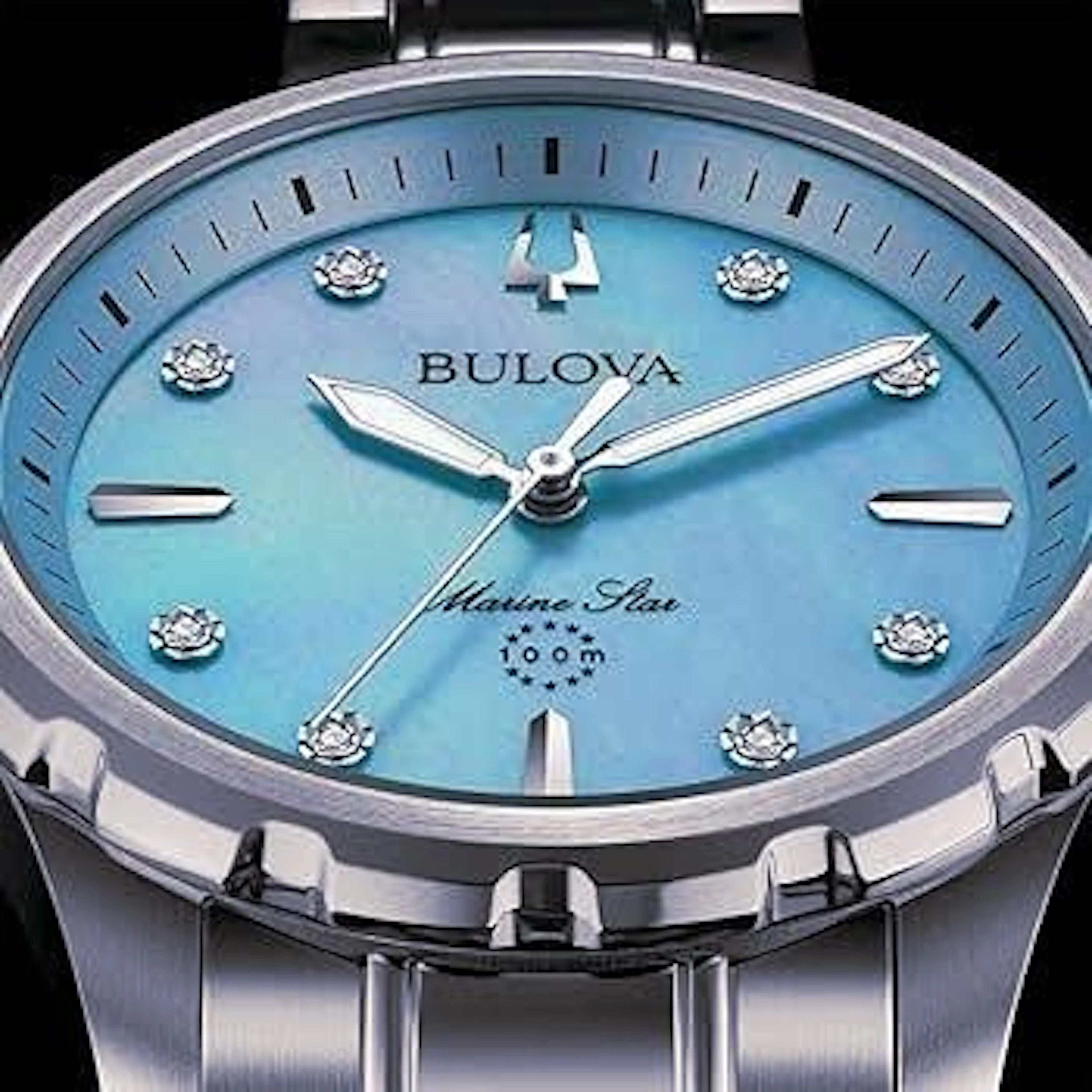 Bulova - "NO RESERVE PRICE" - Marine Star Lady Diamonds...