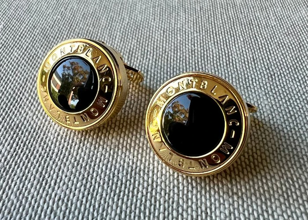 Montblanc - Gold-plated, Metal - Cufflinks - Button covers