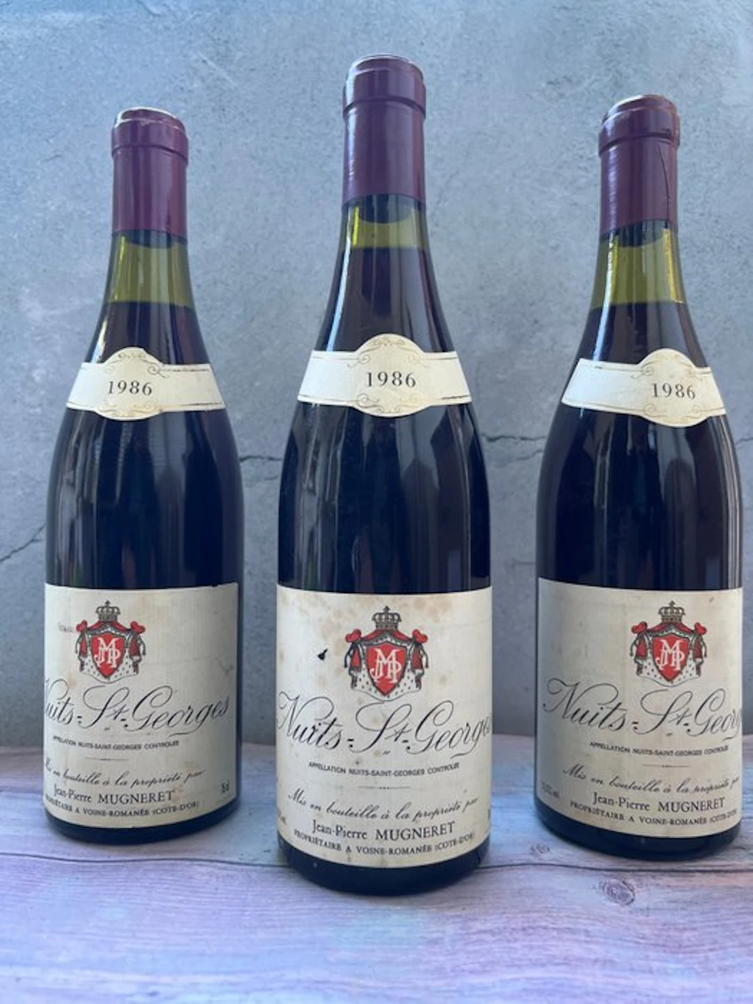 1986 Jean-Pierre Mugneret - Nuits St. Georges - 3 Bottles (0.75L)