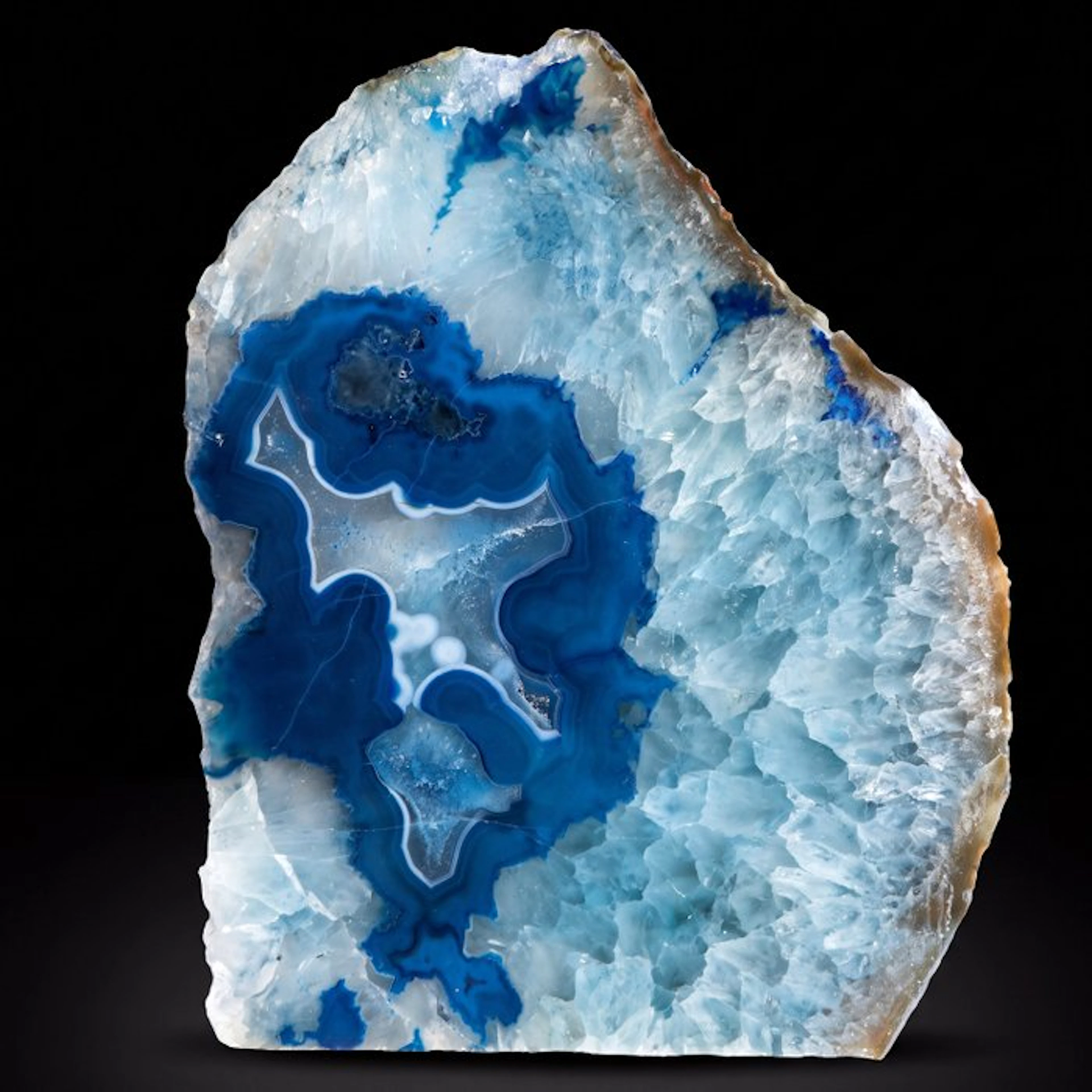 Ink Blue Agate - Geode - 28x22x9 cm- 4.2 kg