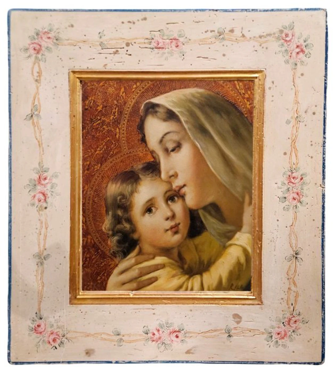 scuola europea - Madonna con bambino - 70 x 80 cm