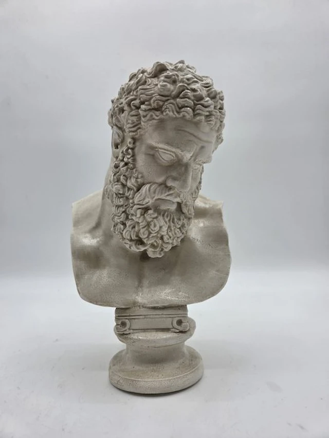 Sculpture, Busto dell'ercole farnese - 29 cm - marble powder