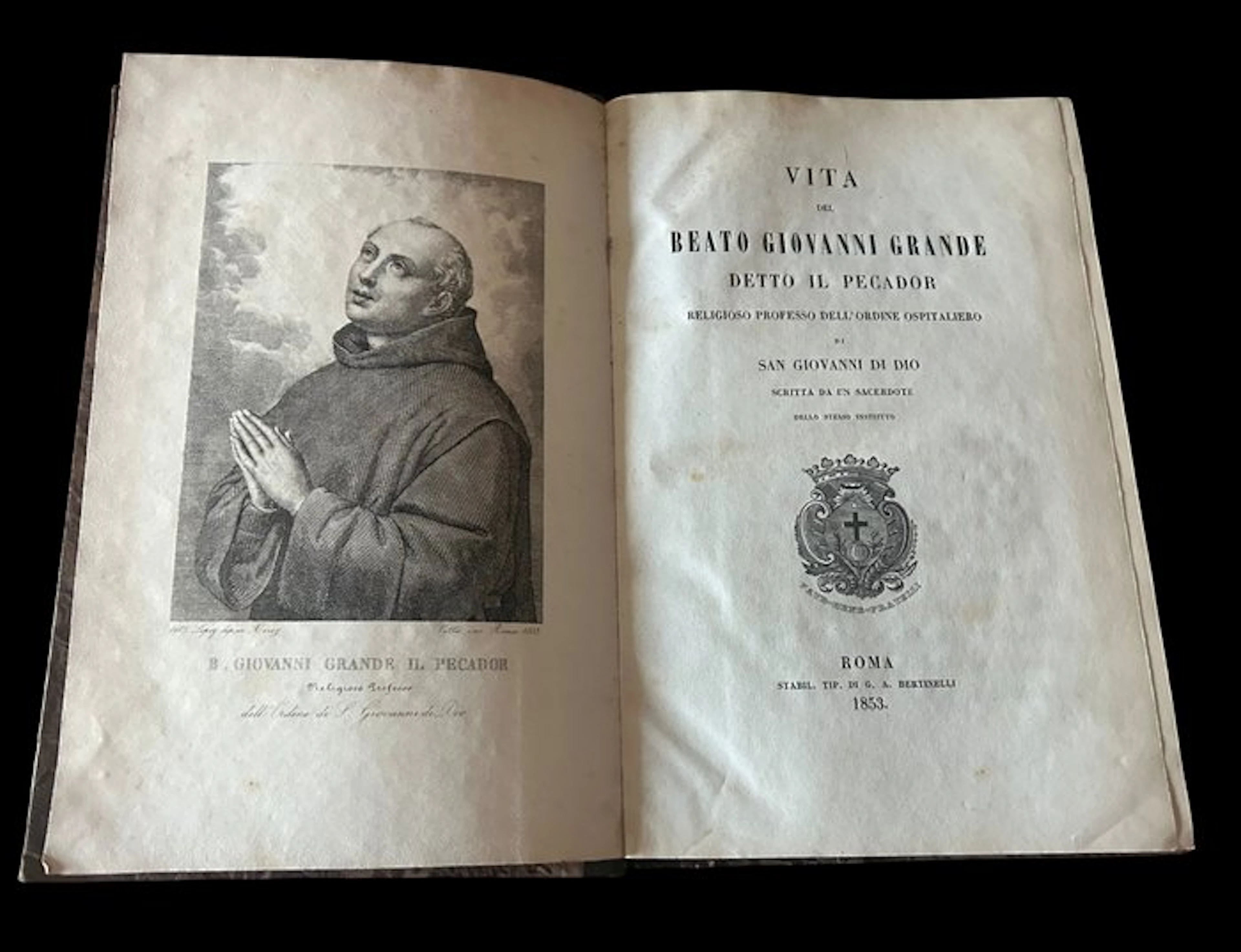 Giovanni Maria Alfieri - Vita del Beato Giovanni Grande detto il Pecador - 1853