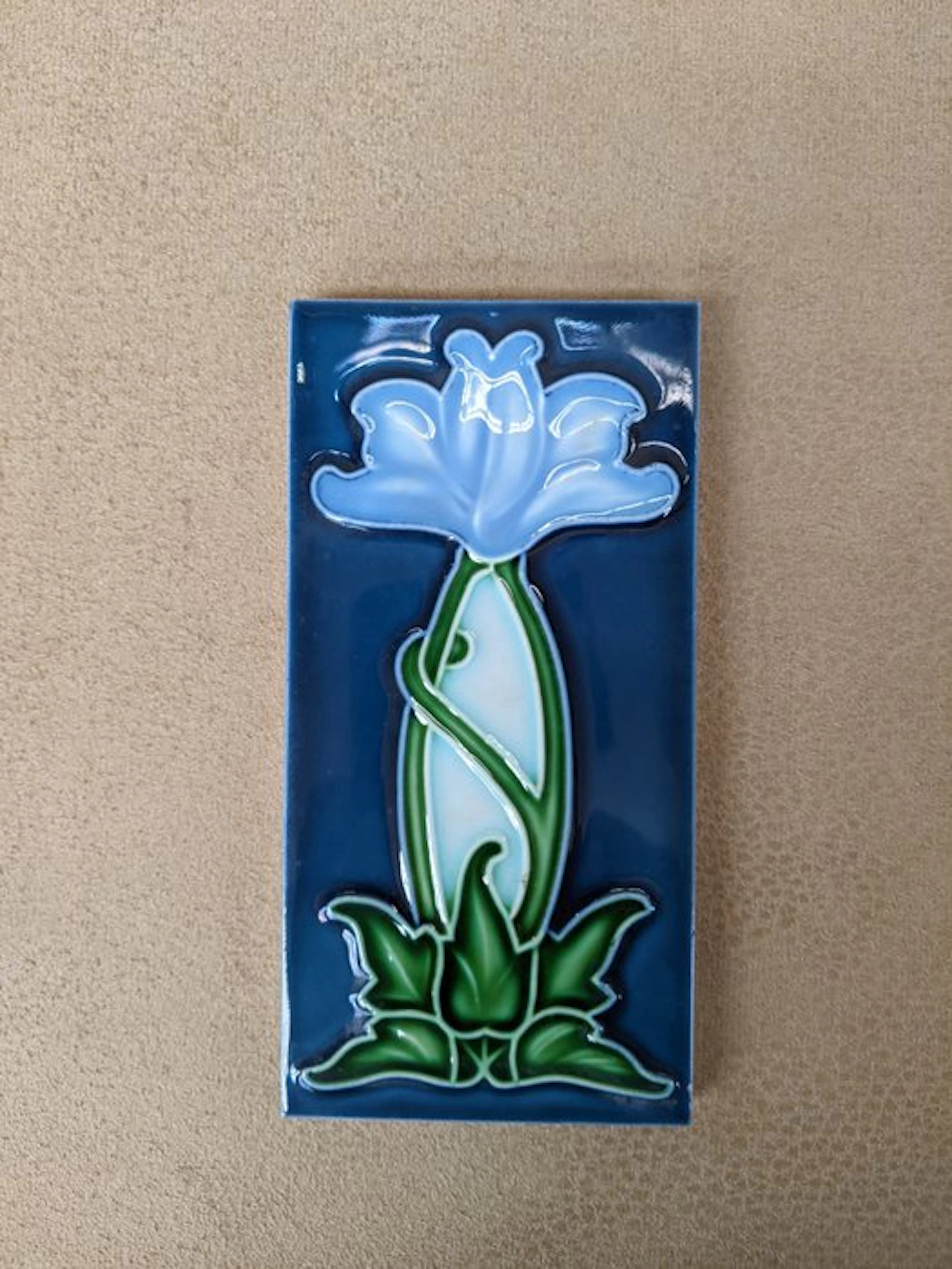 Jugendstil Tile - Bloem - gilliot & cie - Art Nouveau...