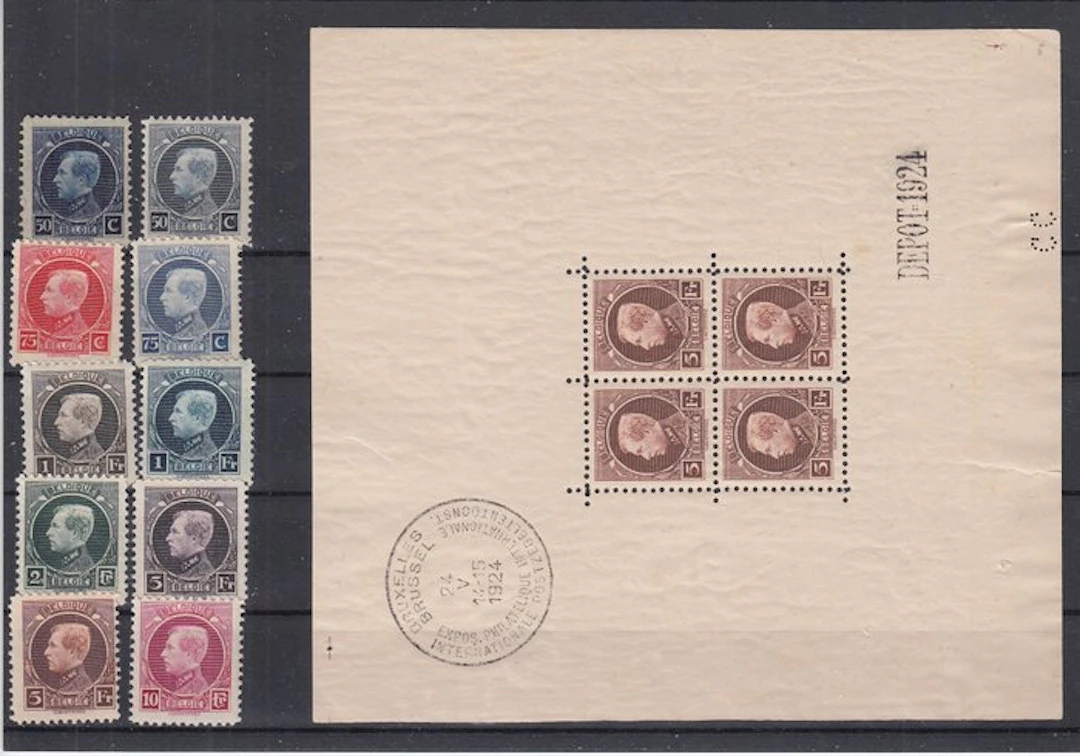 Belgium 1924 - Small Montenez completely - OBP : 187 +...