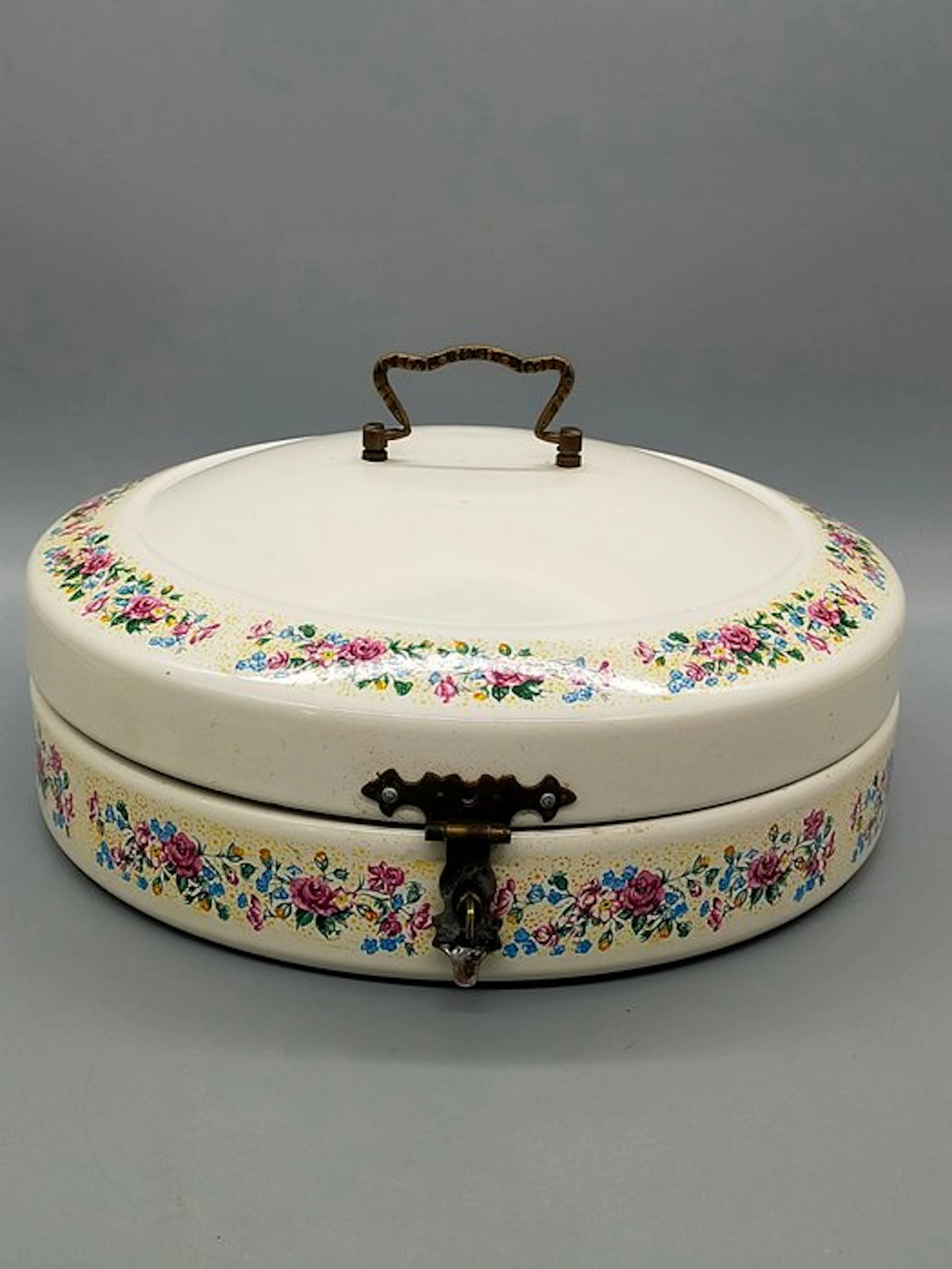 VIVESS Brotbox Enamel – Vintage Brotkasten mit Floralem...