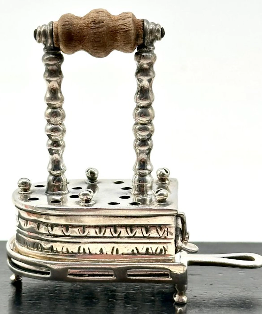 No reserve-Zeer grote,zware tweedelige zilveren Miniatuur...