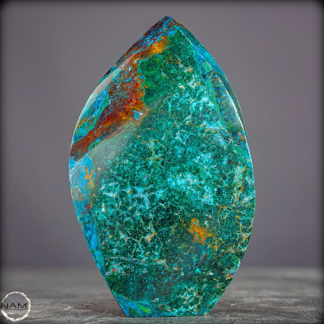 Azurite-Malachite-Chrysocolla Flame – A masterpiece of...