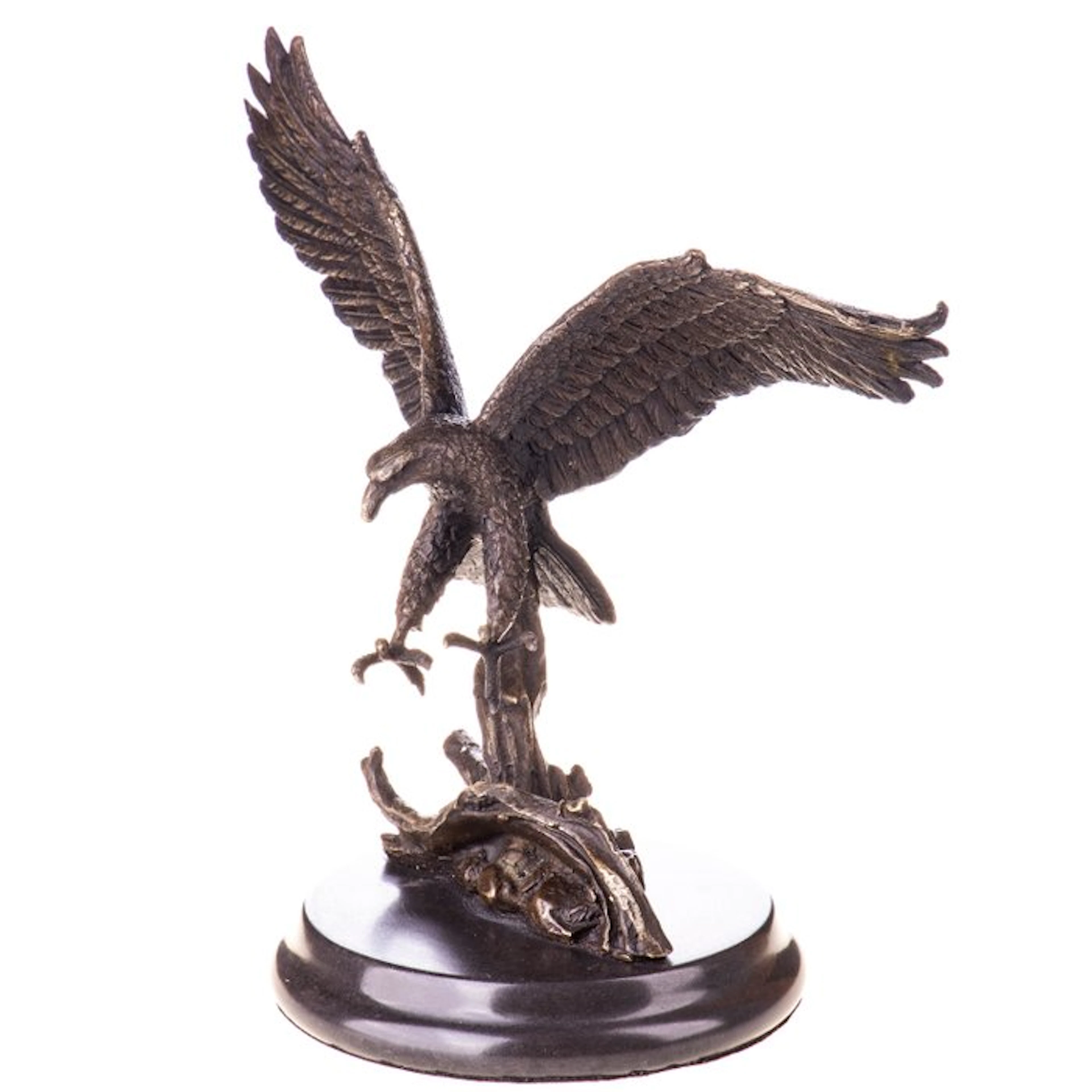 Figure - Bronzefigur Adler - Bronze, Marble