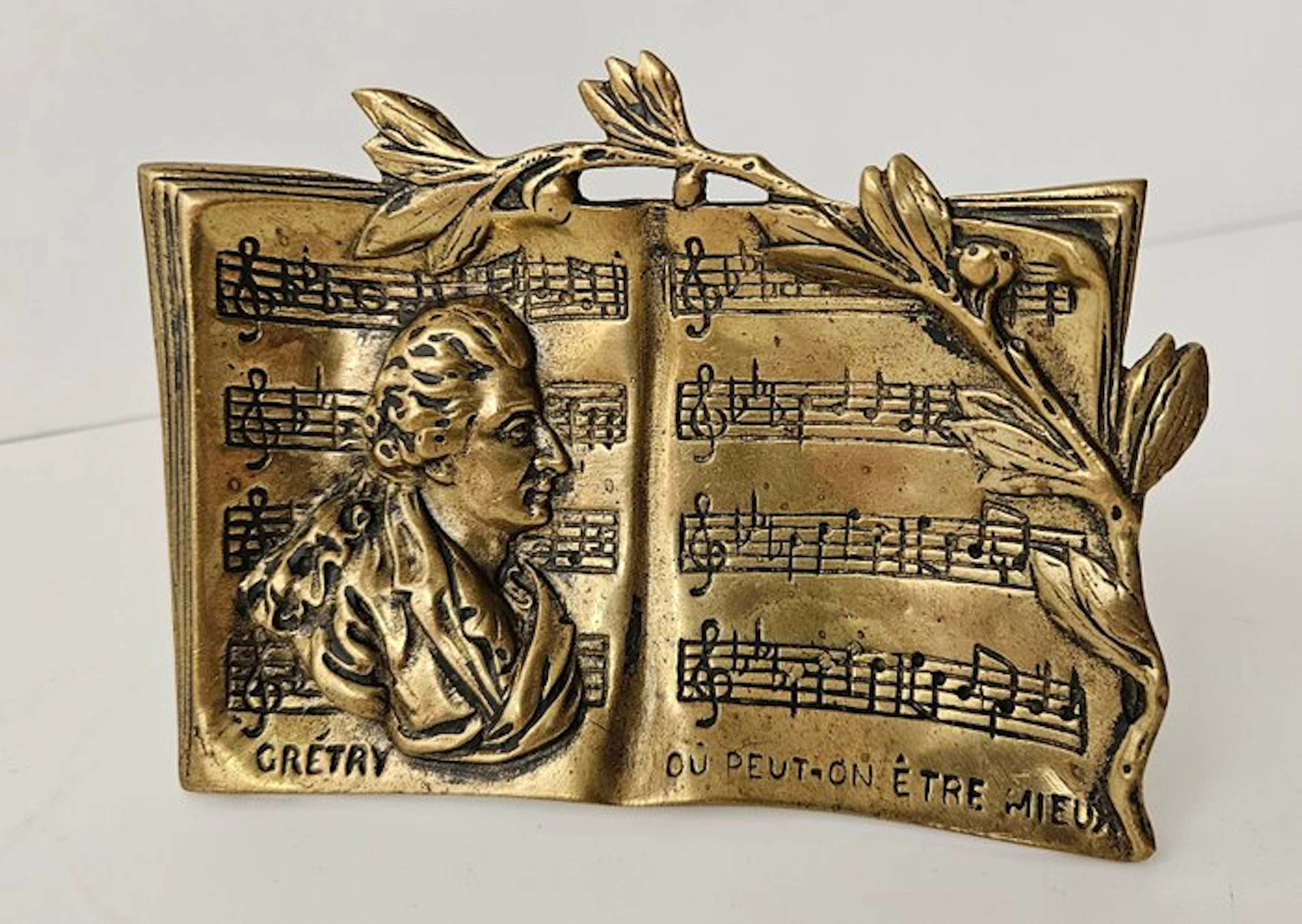 A. Gréty (componist) – gesigneerde Reliëfplaquette met...