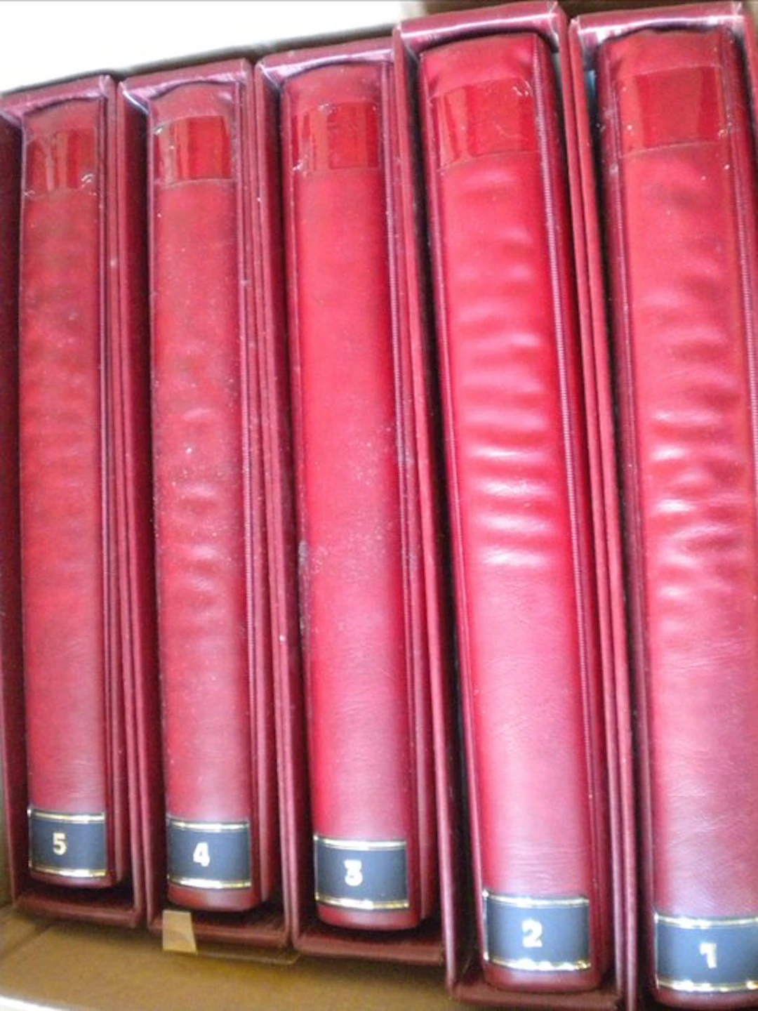 Belgium - 5 beautiful 14-ring binders in superb condition.