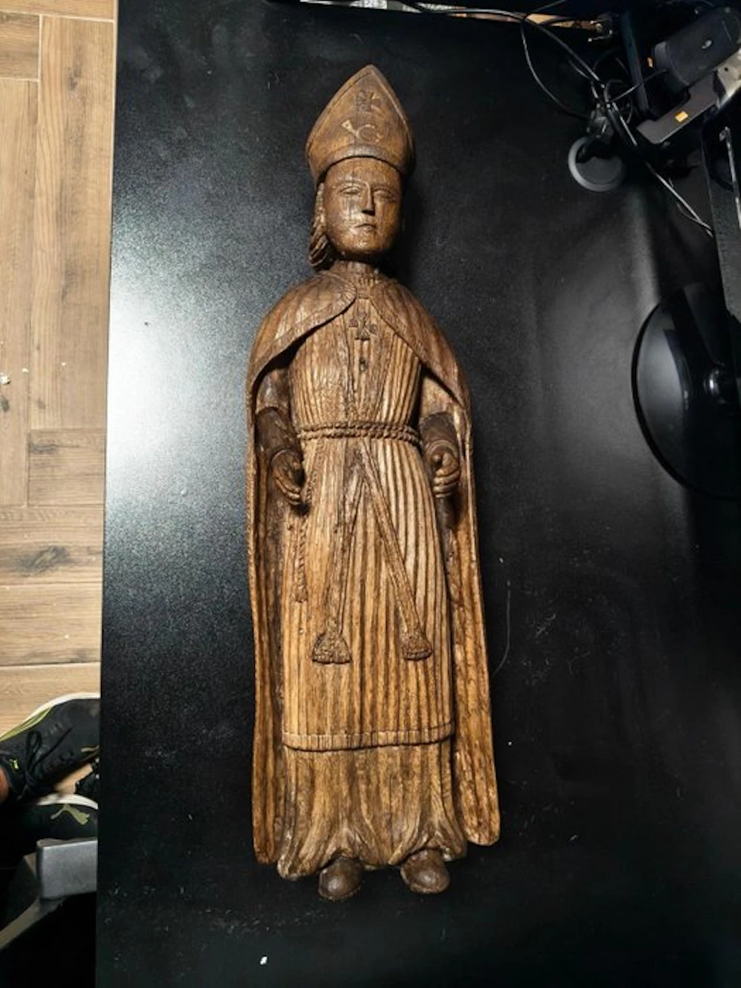 Sculpture, Santo Obispo - 90 cm - Limewood