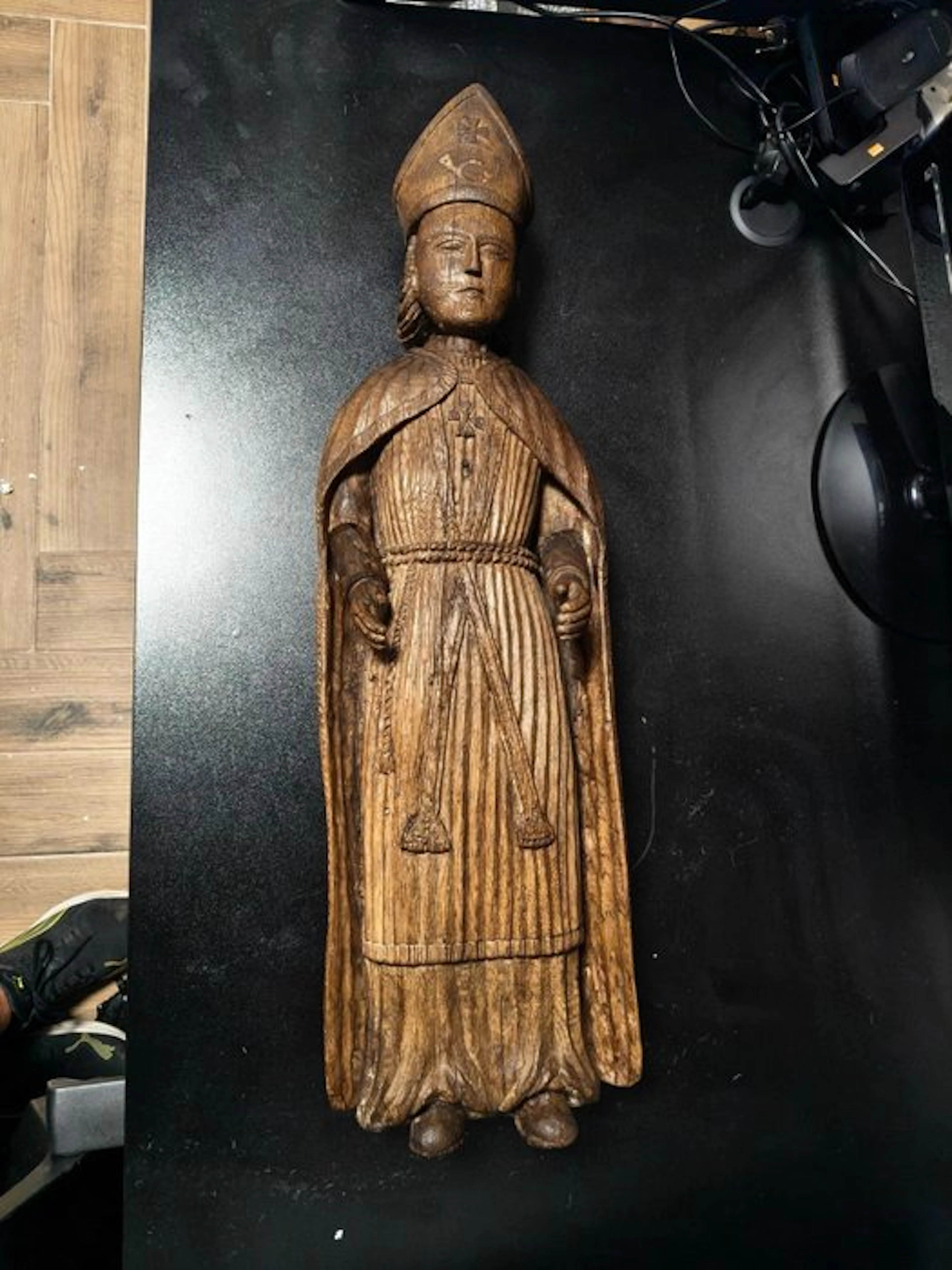 Sculpture, Santo Obispo - 90 cm - Limewood