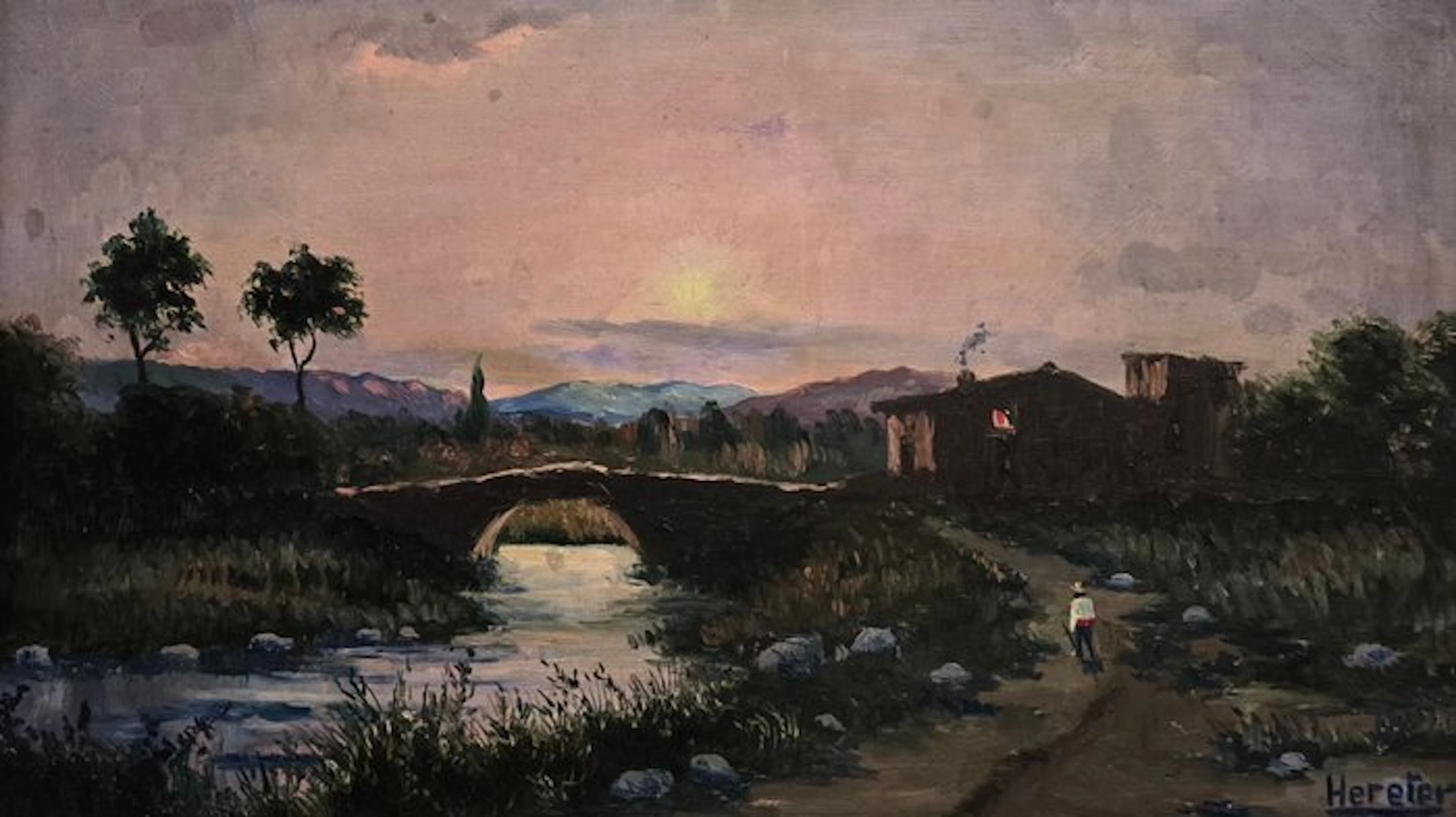 Josep Hereter (1919–1990) - Bajo el cielo rosado