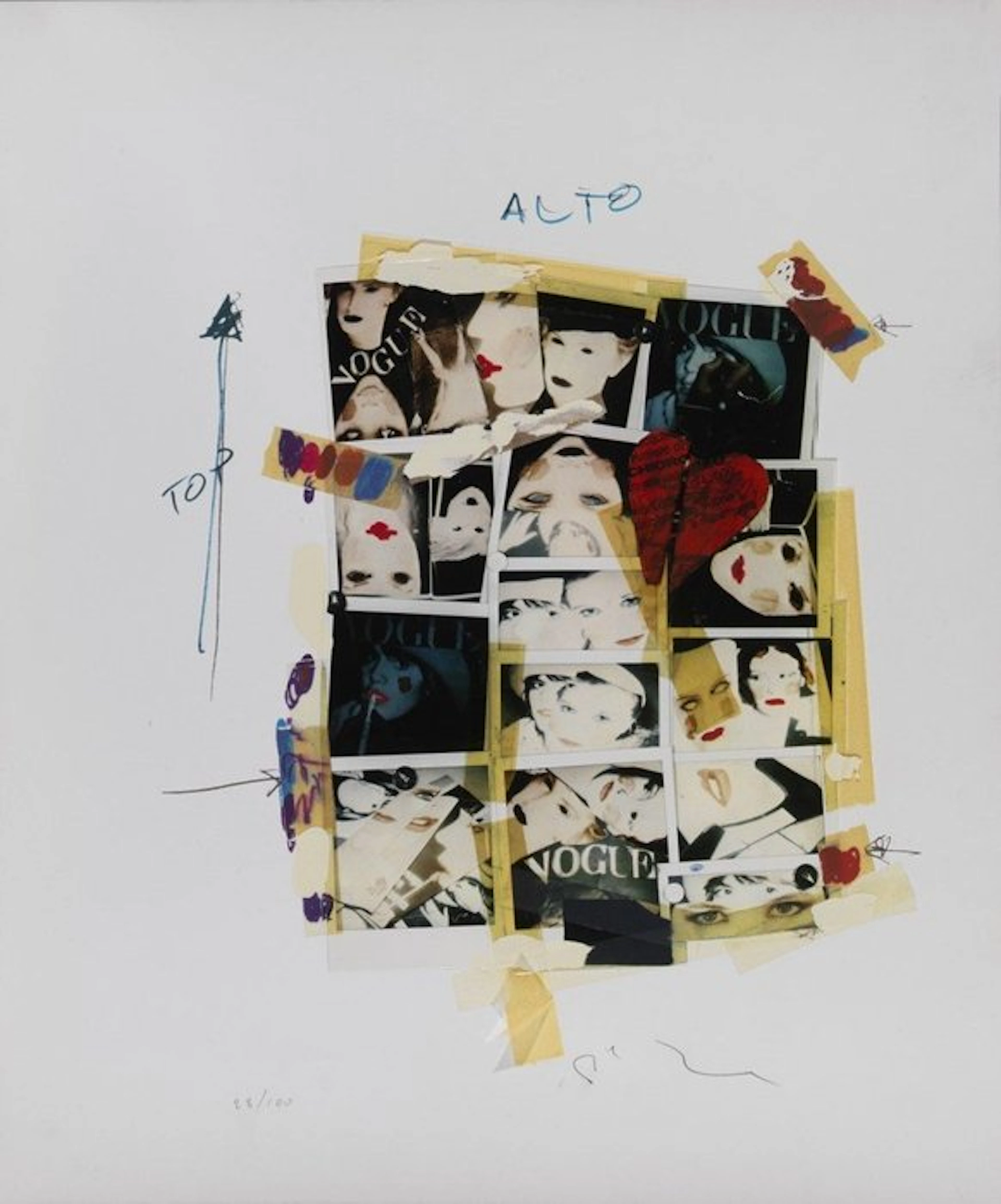 Mario Schifano (1934-1998) - Vogue - Seri-Collage