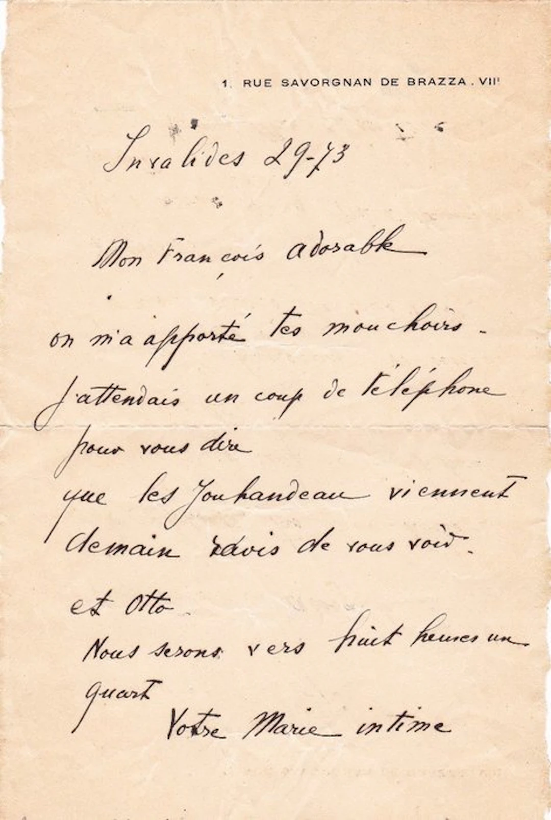 Marie Laurencin - Lettre autographe signée à son ami...
