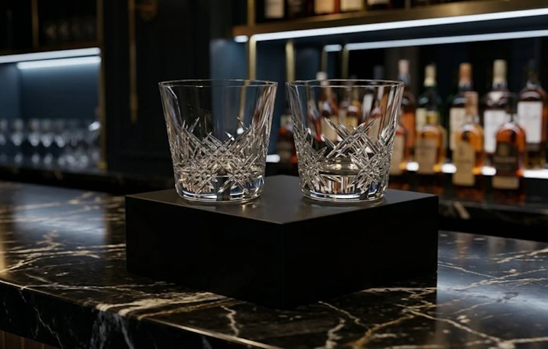 Baccarat - Whisky glass (2) - Stella model - Crystal - RARE Vintage 2014
