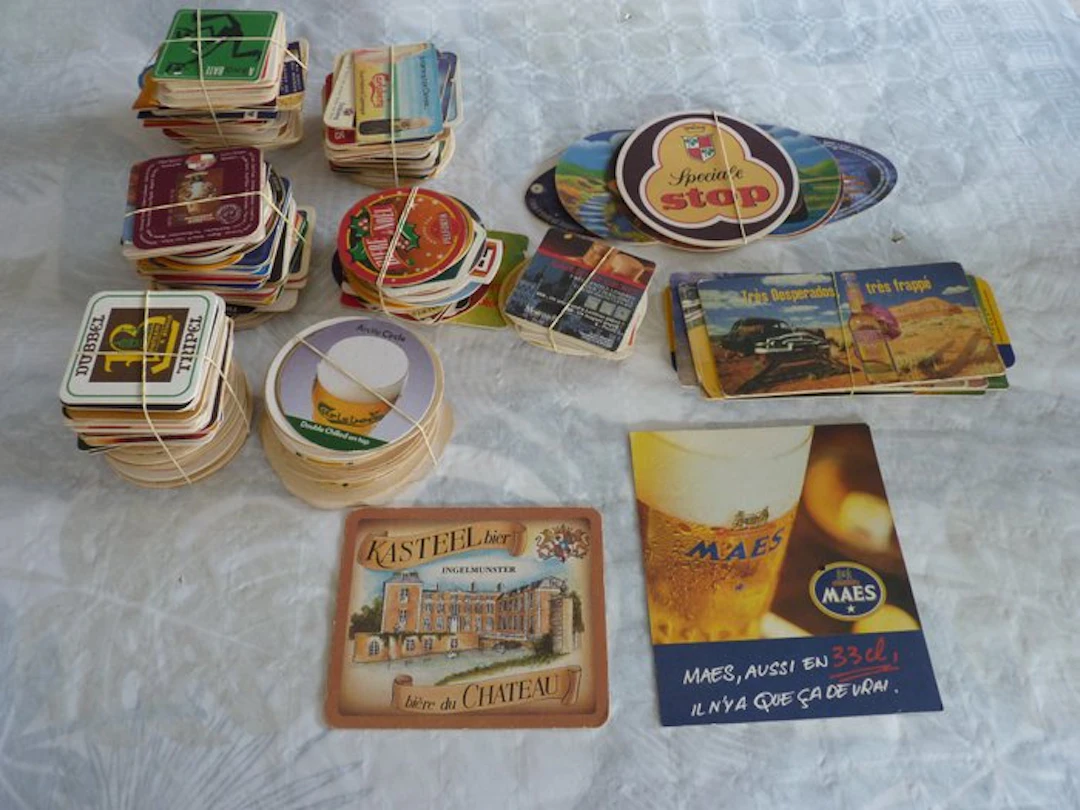 Themed collection - More than 300 beer coasters, all different.