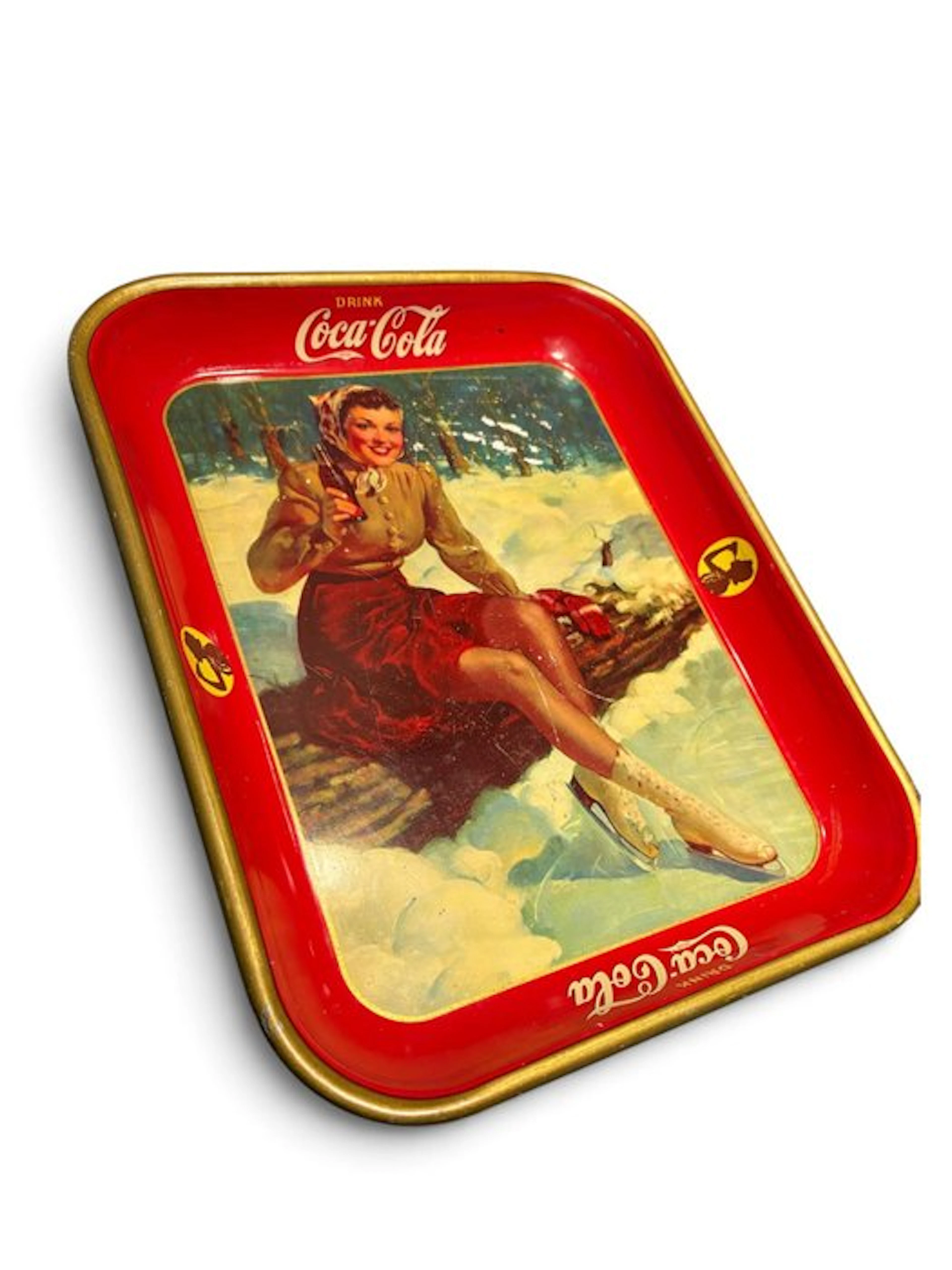 USA - 1941 / US WWII Coca-Cola “Skater Girl” Tray –...