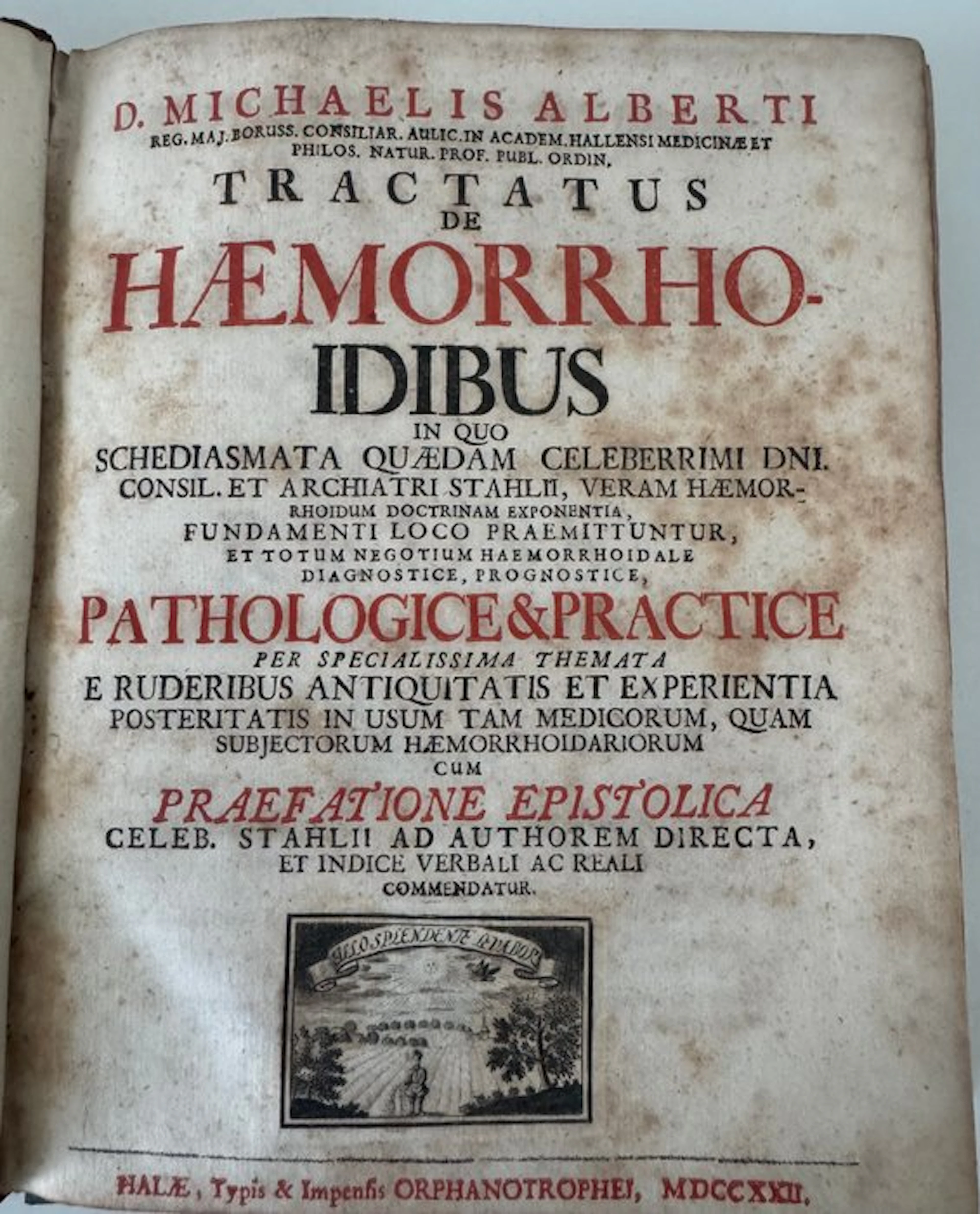 Alberti (Michael). - Tractatus de haemorrhoidibus - 1733