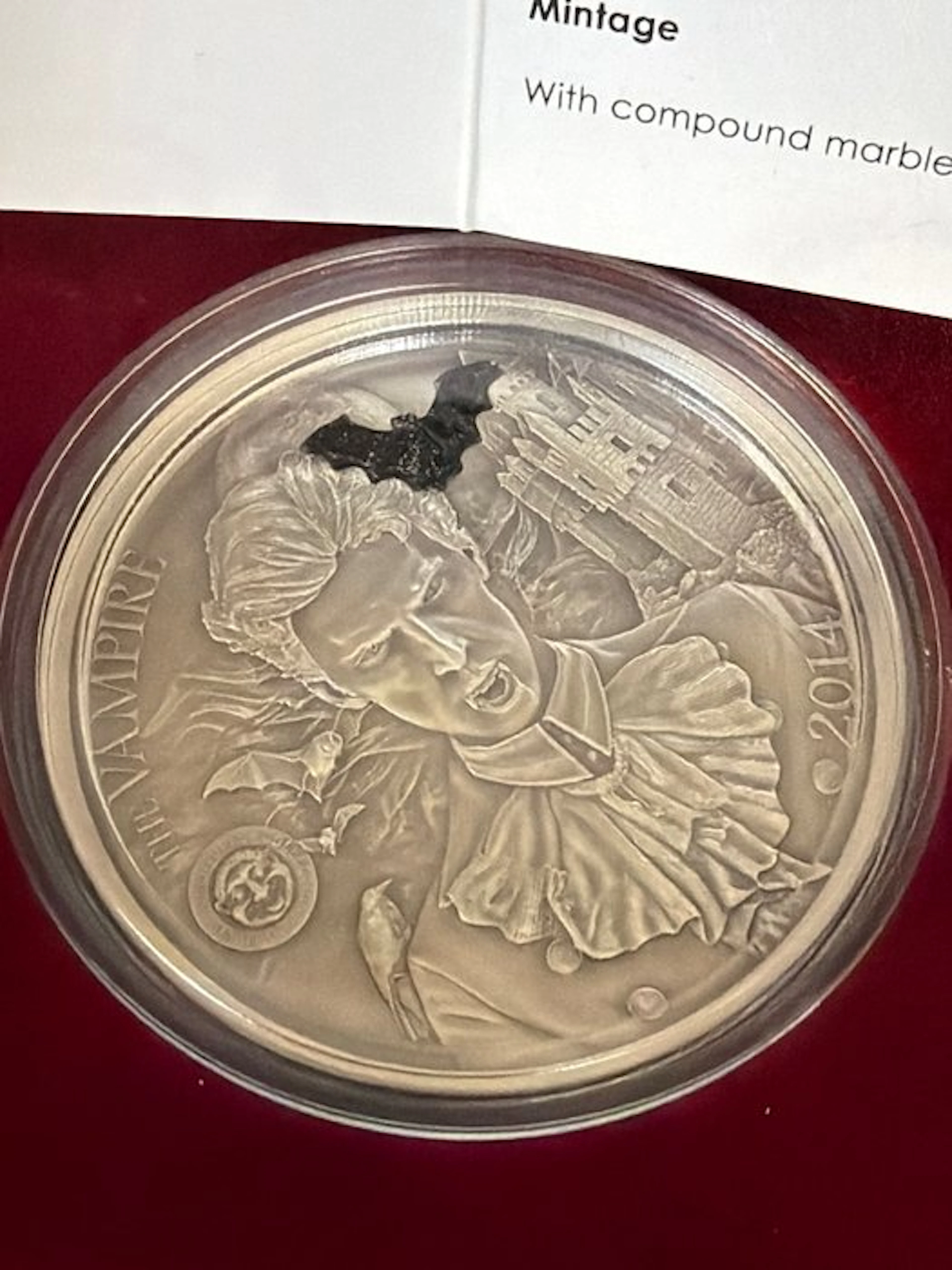 Palau. 10 Dollars 2014 VAMPIRE High Relief, 2 Oz (.999)