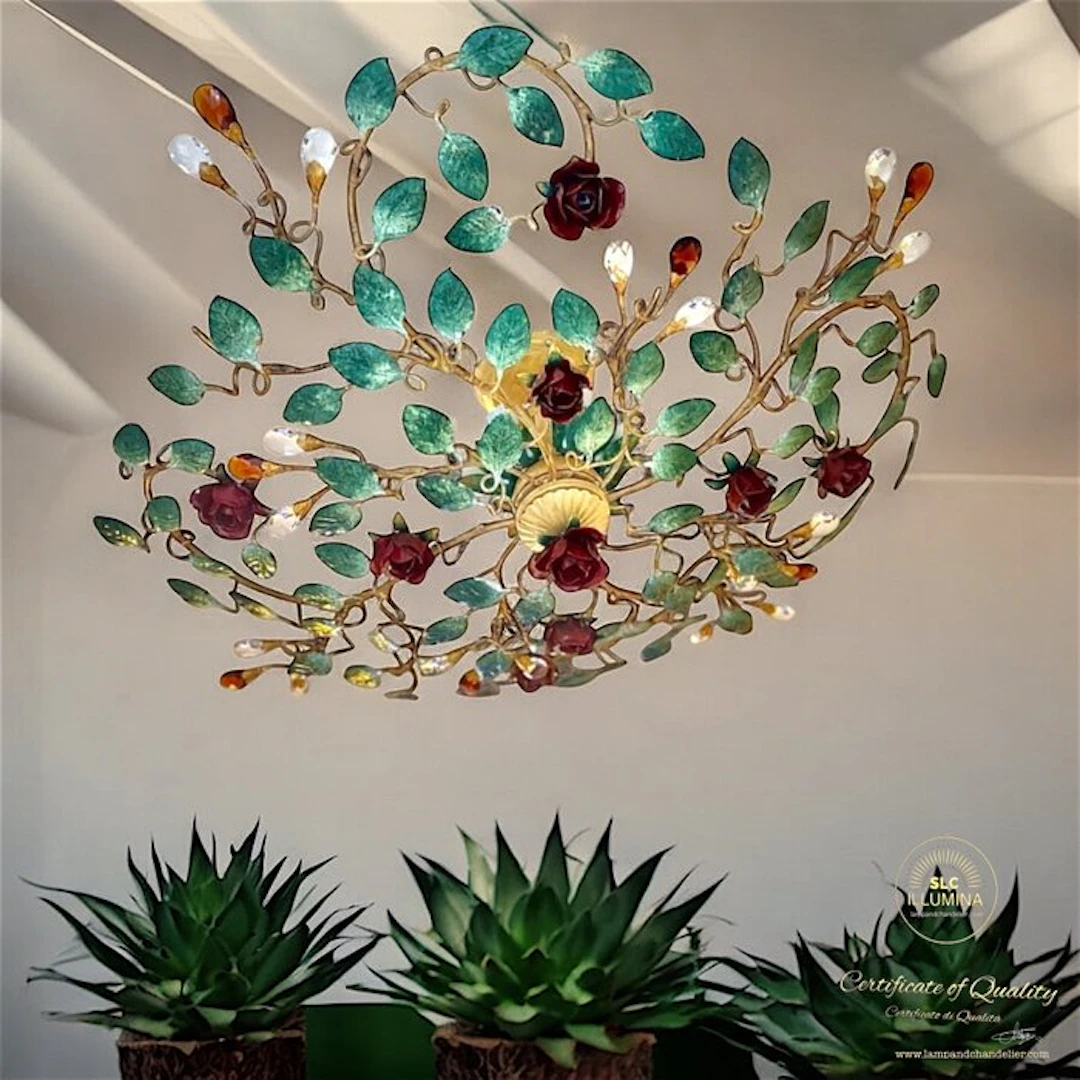 SLC Illumina - MG - Ceiling lamp - Gold-laminated rose...