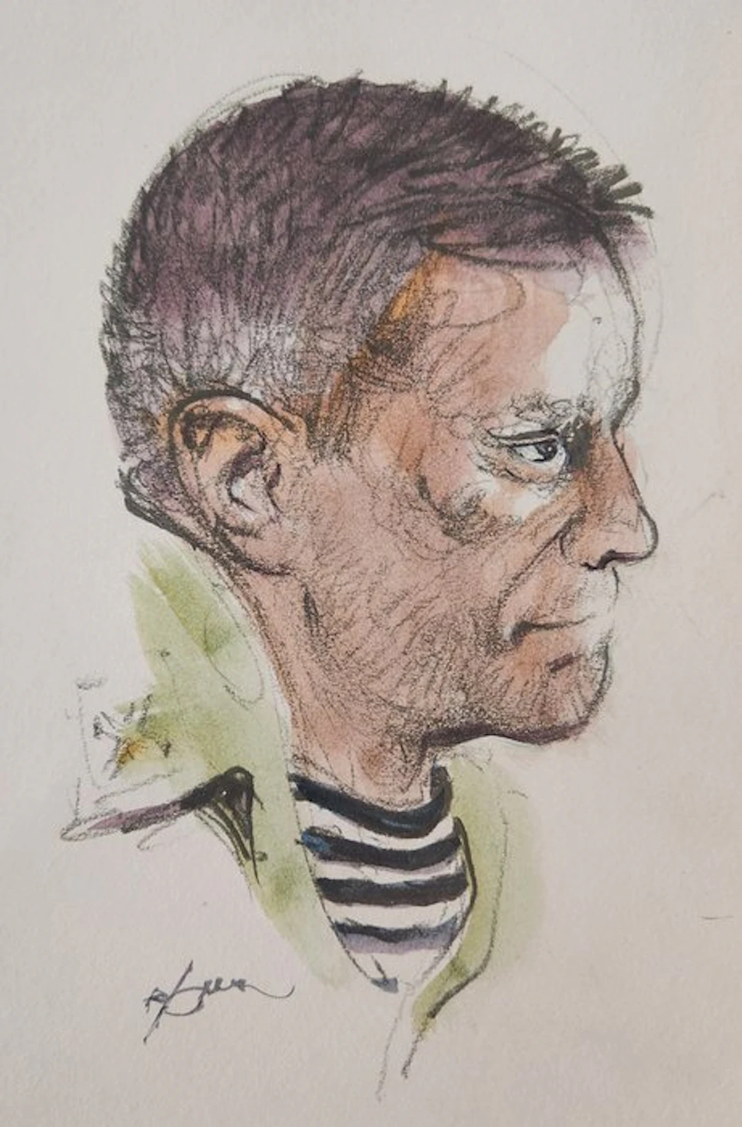 Follet, René - 1 Original colour drawing - Plus fort que la haine - 2014