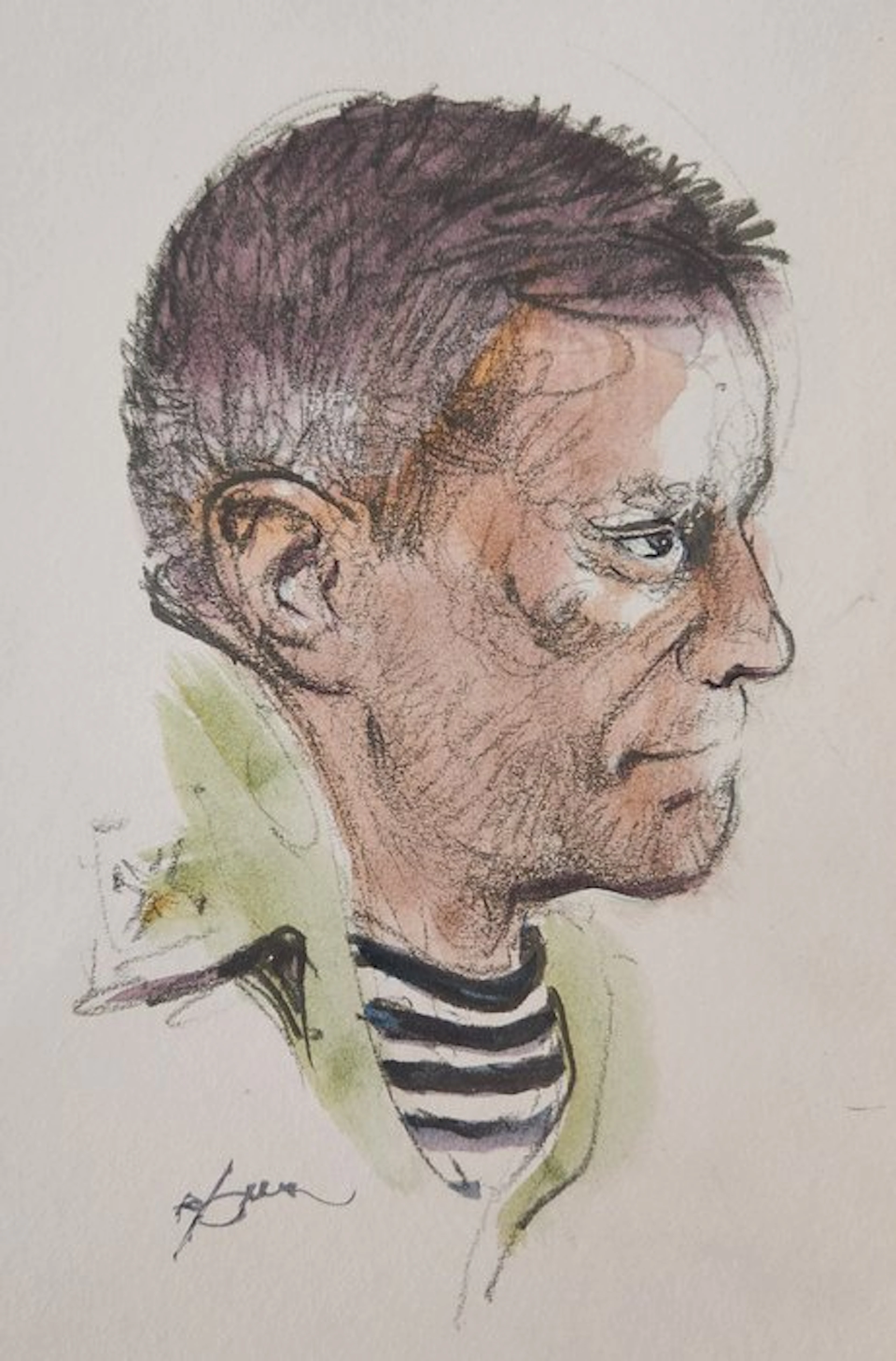 Follet, René - 1 Original colour drawing - Plus fort que la haine - 2014