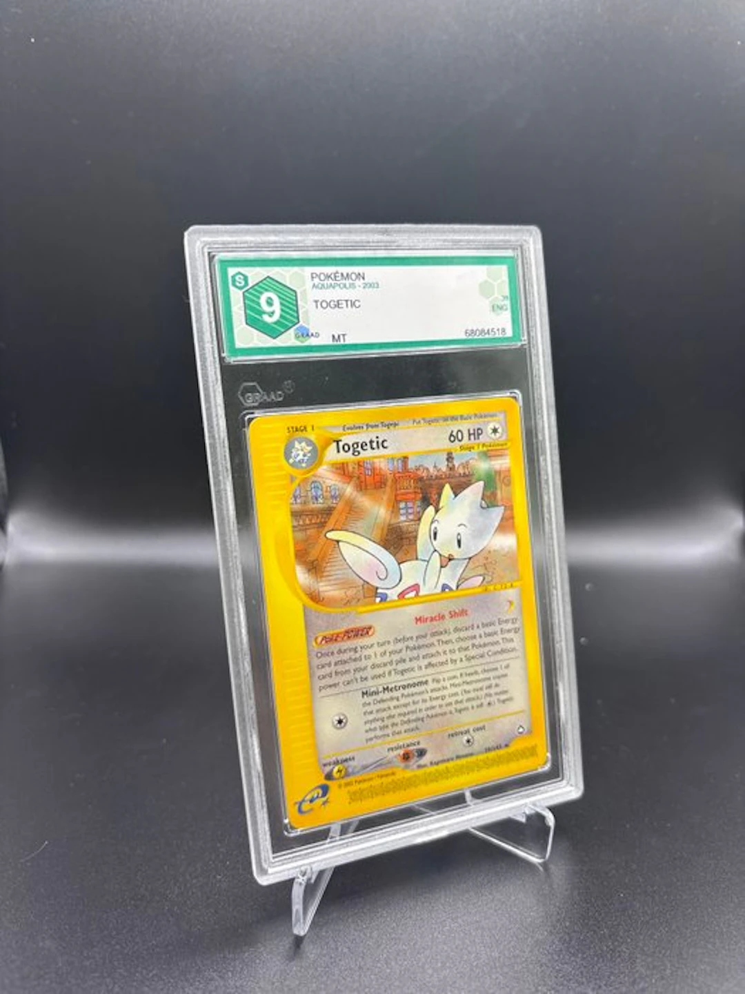 Pokémon Graded card - Togetic WOTC Aquapolis Non Holo - Graad 9