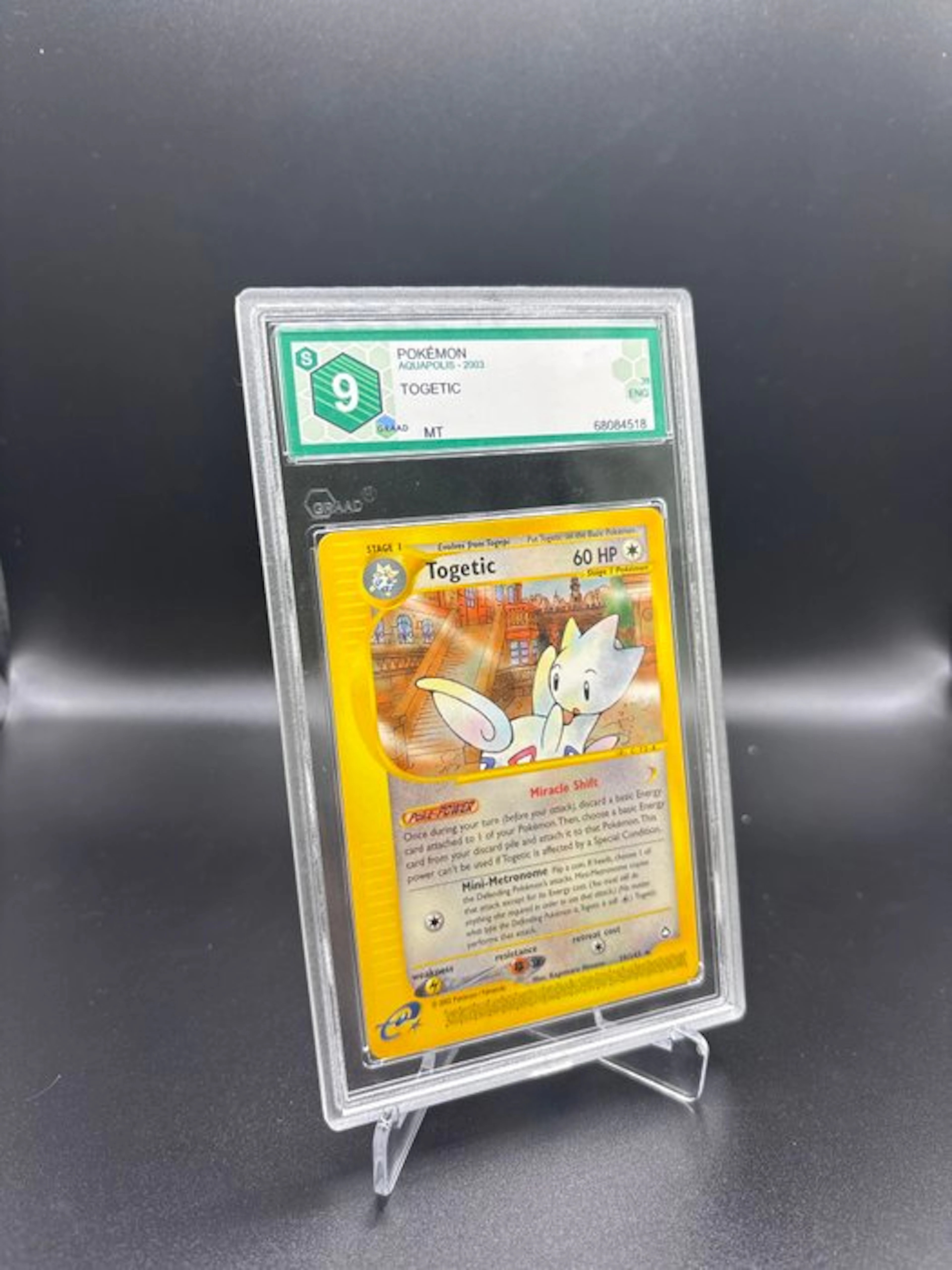Pokémon Graded card - Togetic WOTC Aquapolis Non Holo - Graad 9