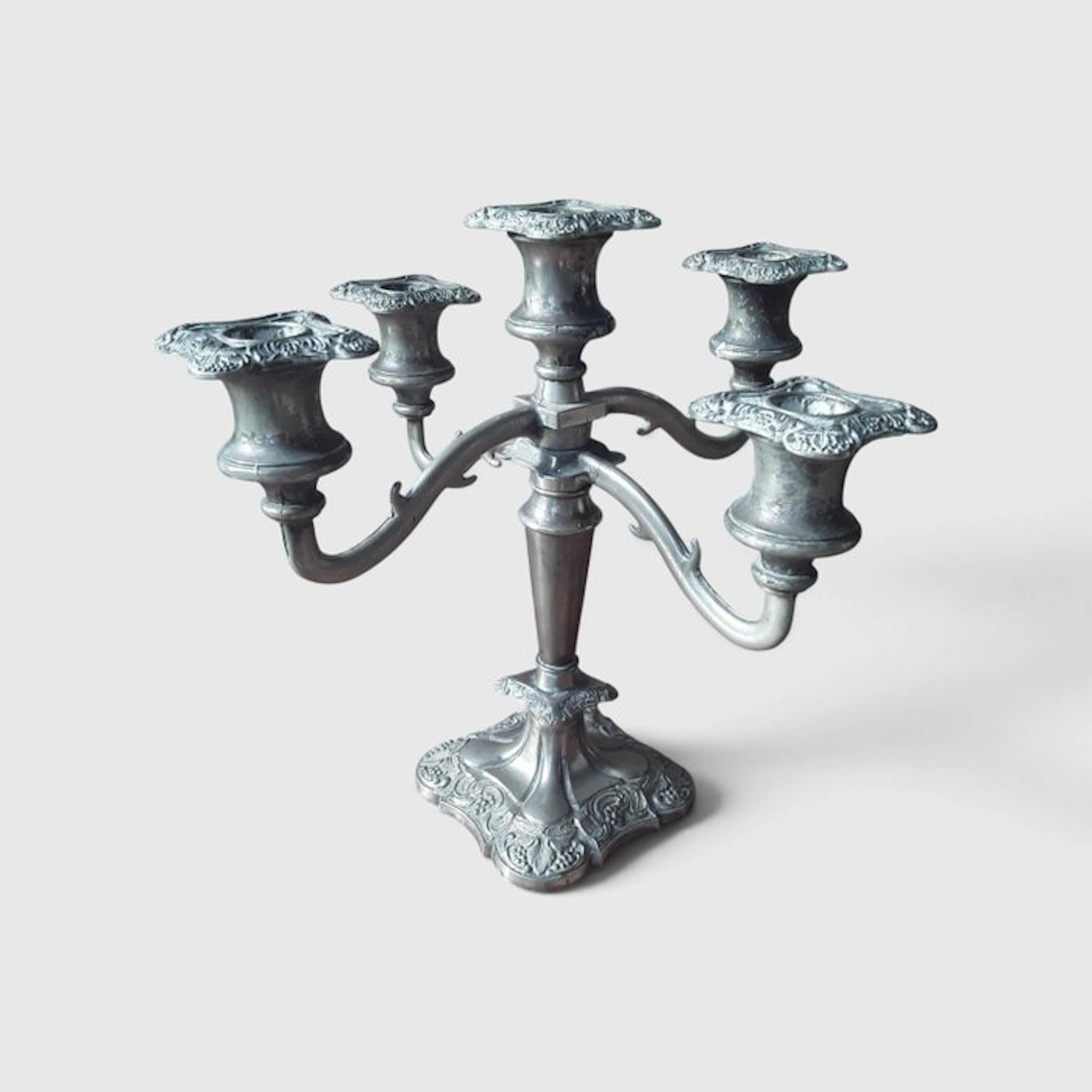 Candleholder - Silverplated - French candelabrum 1900