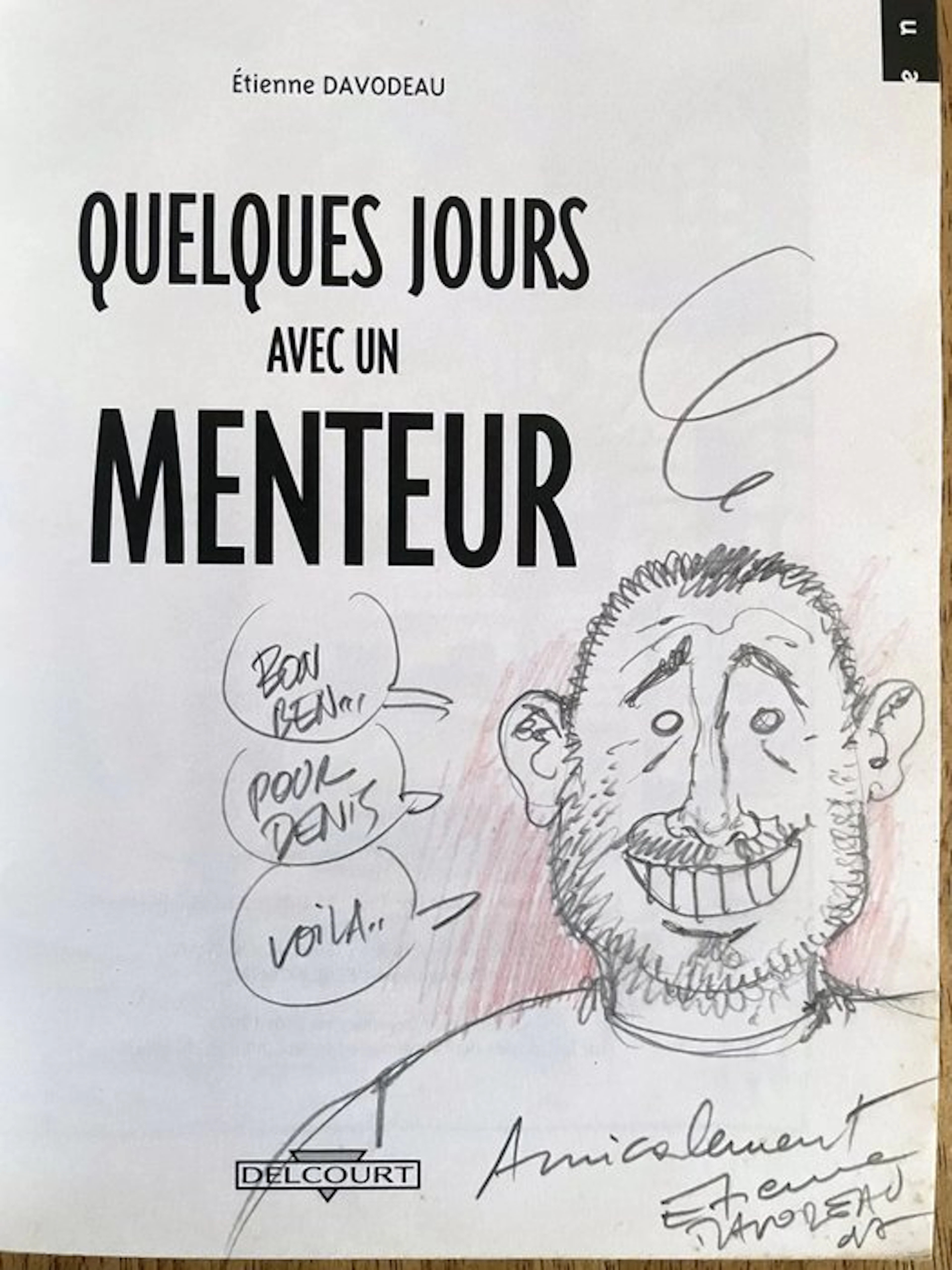 Davodeau - Quelques jours avec un menteur + dédicace - B...