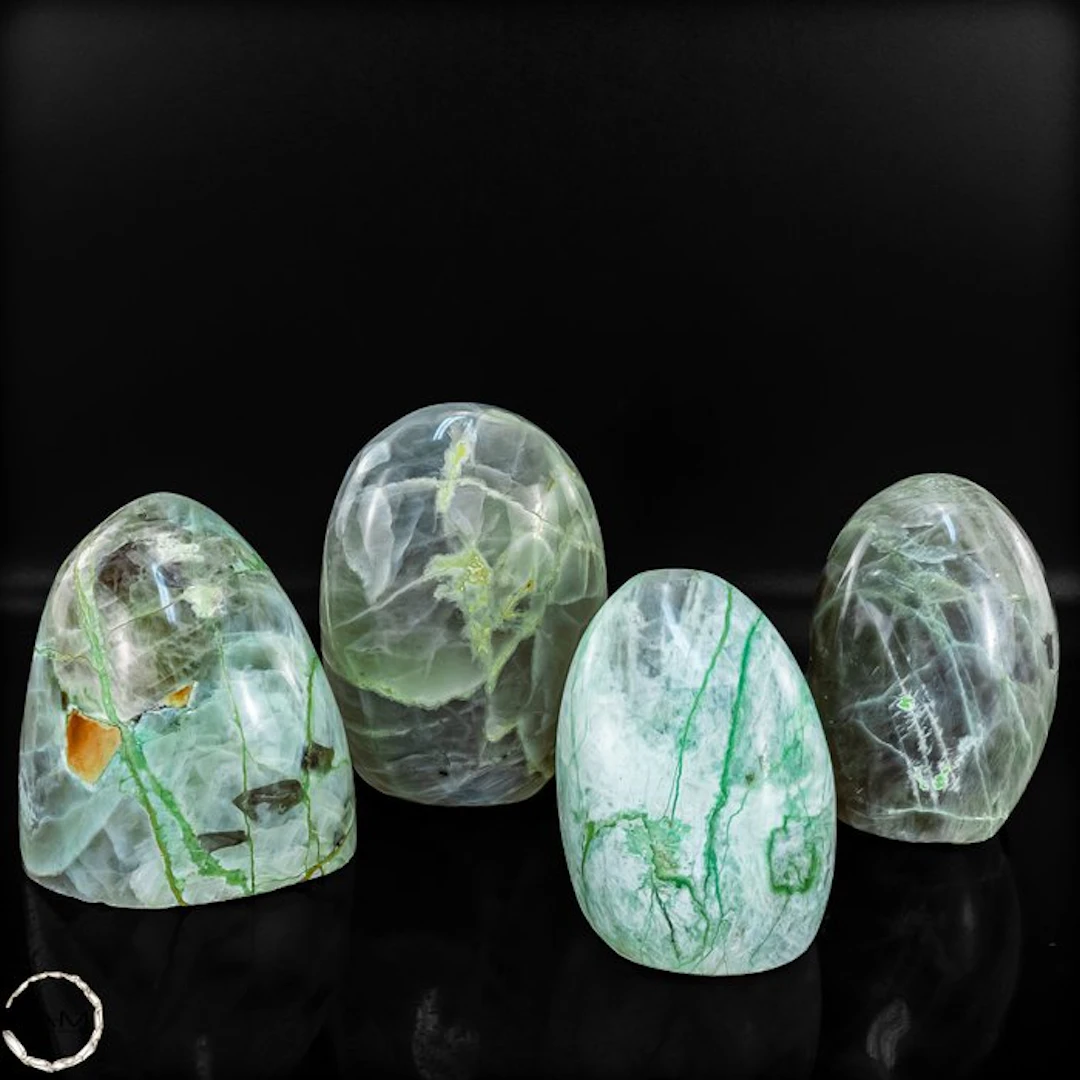 Garnierit (Grüner Mondstein) Freiformen Set –...
