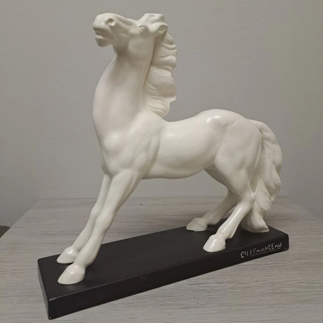 charles lemanceau(1905-1980) - Sculpture, Staggering horse - 42 cm - Ceramic
