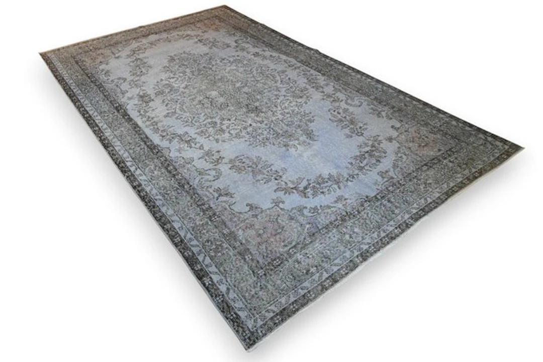 XL Blue grey vintage - Rug - 320 cm - 190 cm - √ handmade √ certificate