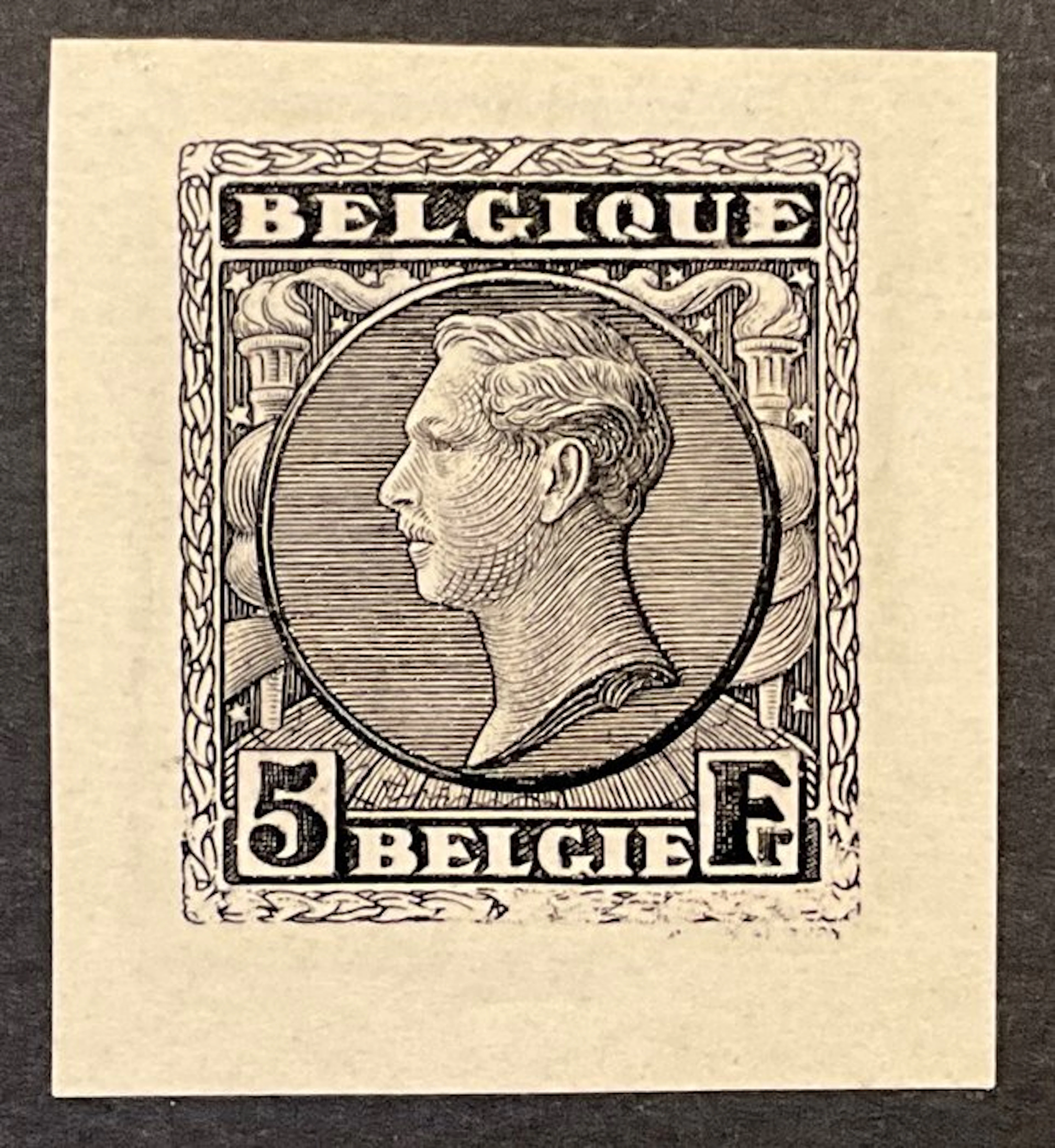 Belgium 1928 - King Albert I - Mauquoy's Proposal 'Third...