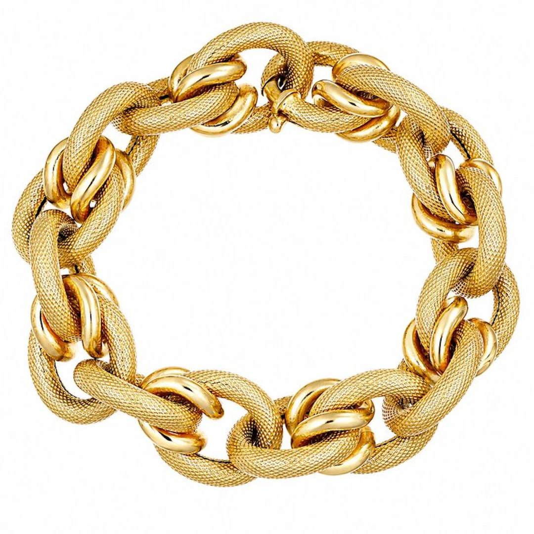 Bracelet - 18 kt. Yellow gold - Made in Italy - Handmade