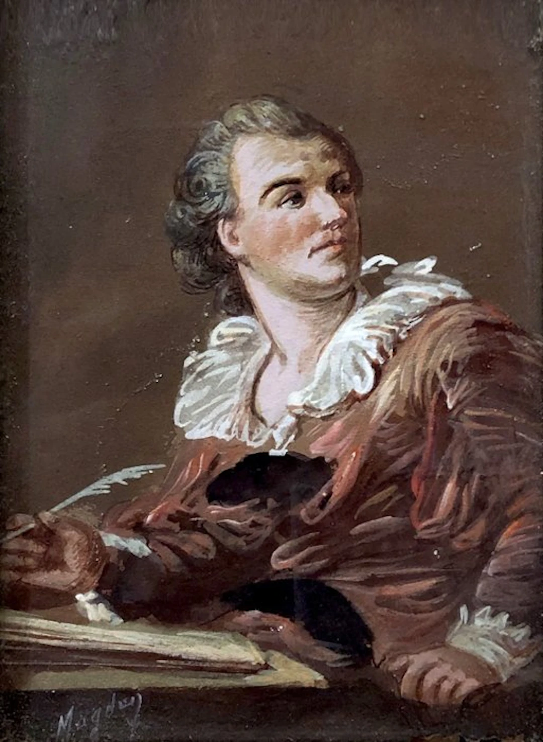 French School (XIX-XX) - The Inspiration (After J. H. Fragonard)