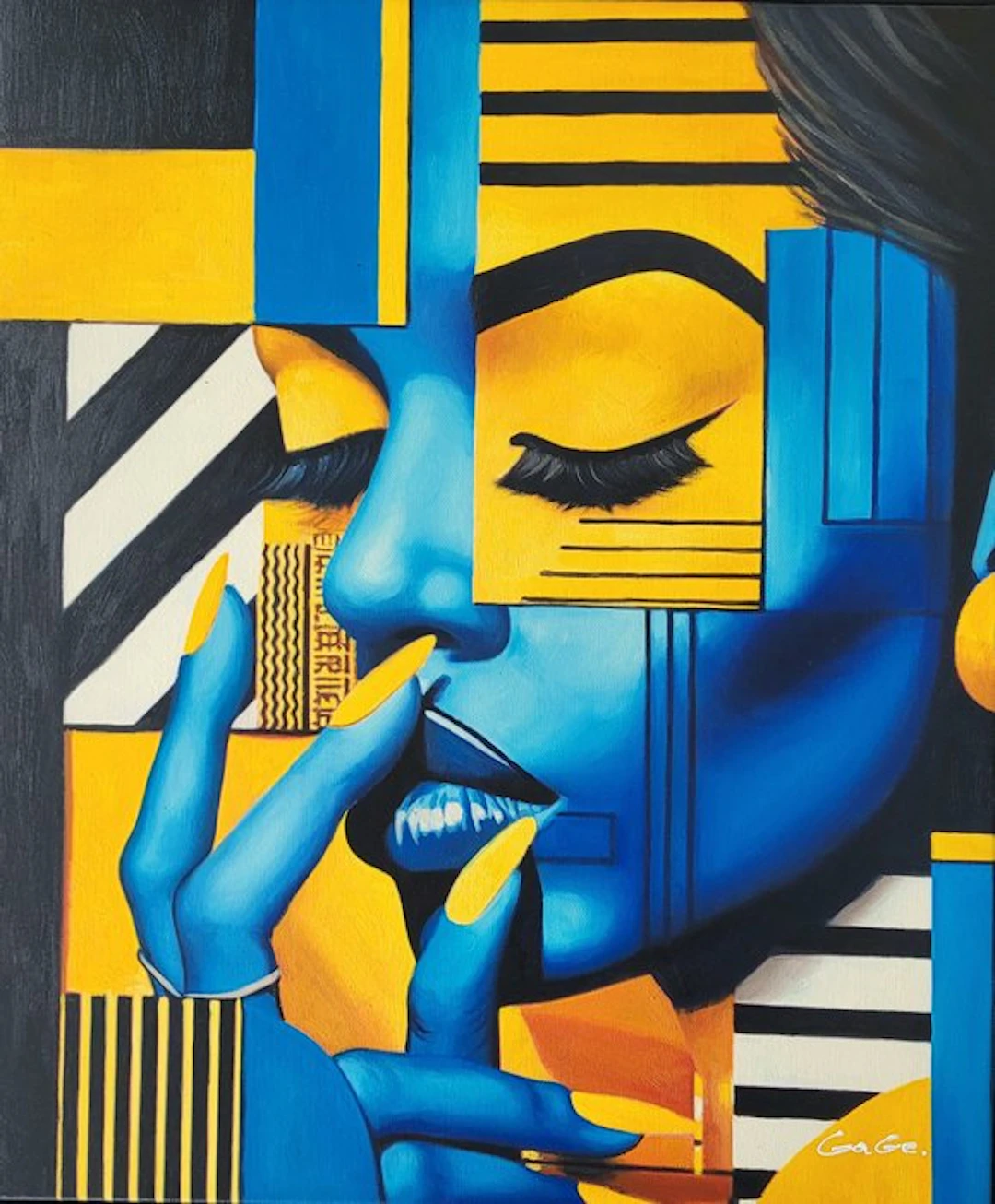 Jack Gage (1946) - Blue & Gold Elegance