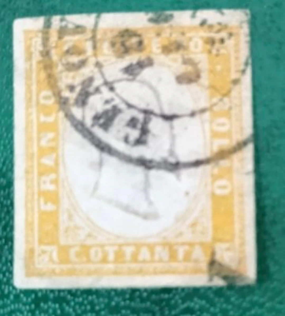 Italian Ancient States - Sardinia 1860 - 80 cents light...