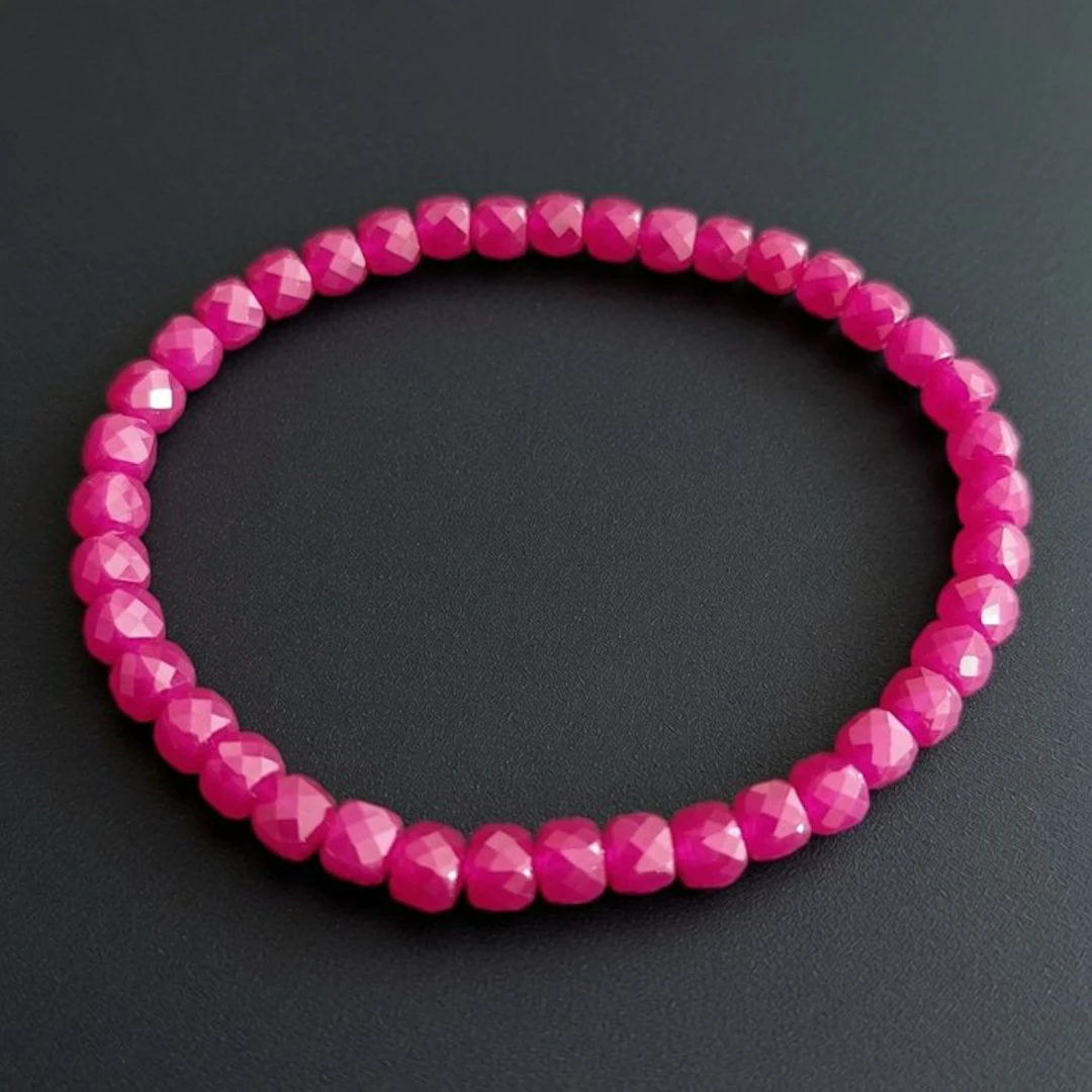 Deep red ruby corundum