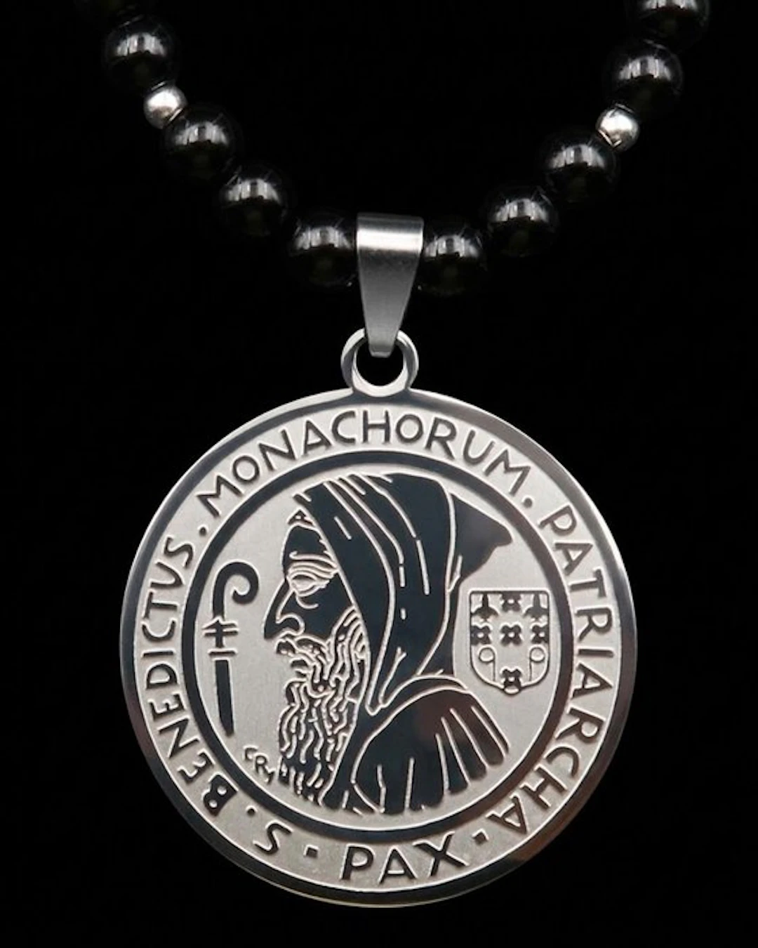 Saint Benedict Necklace – Obsidian – Exorcism and Shield...