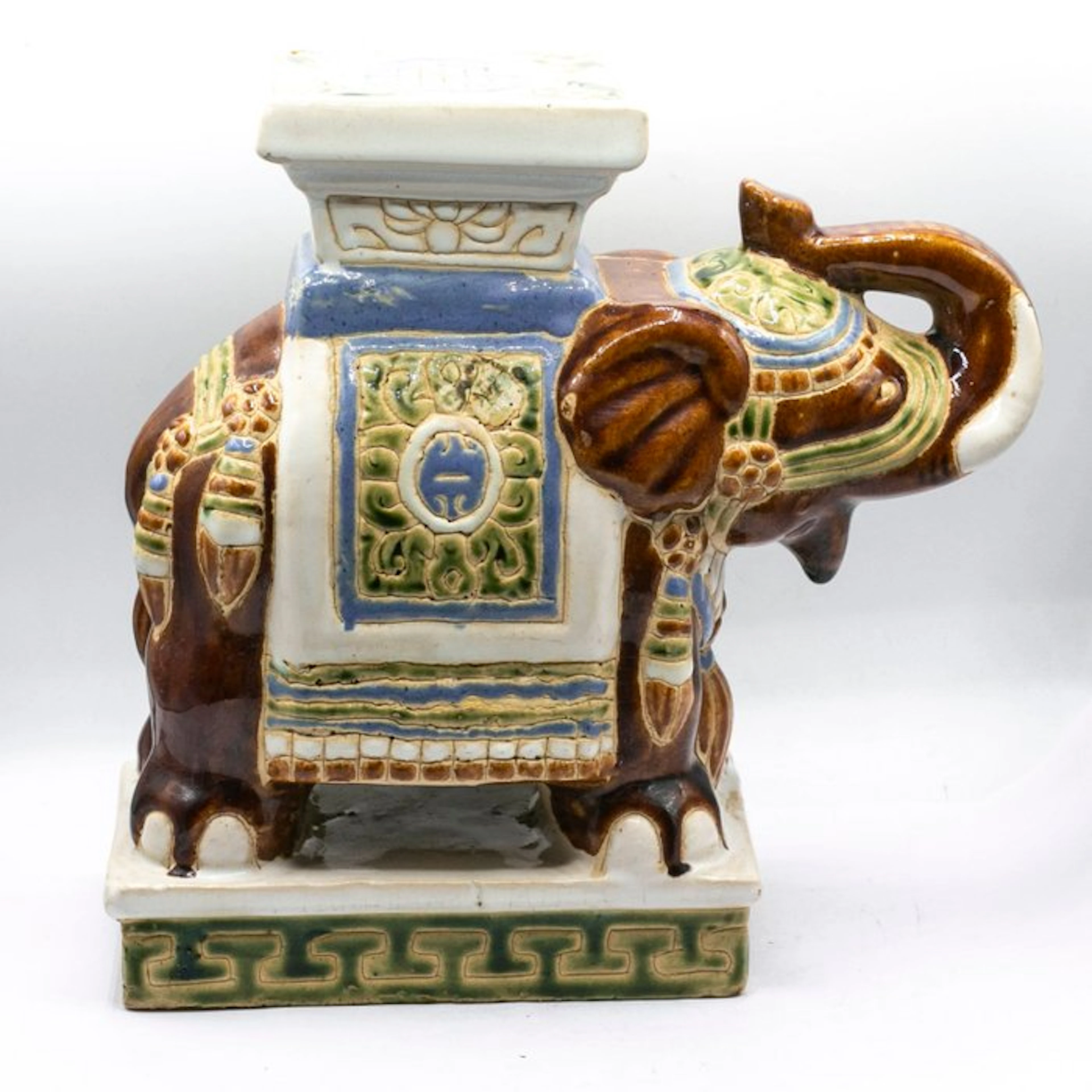 Vase - Vintage decorative glazed ceramic elephant coaster...