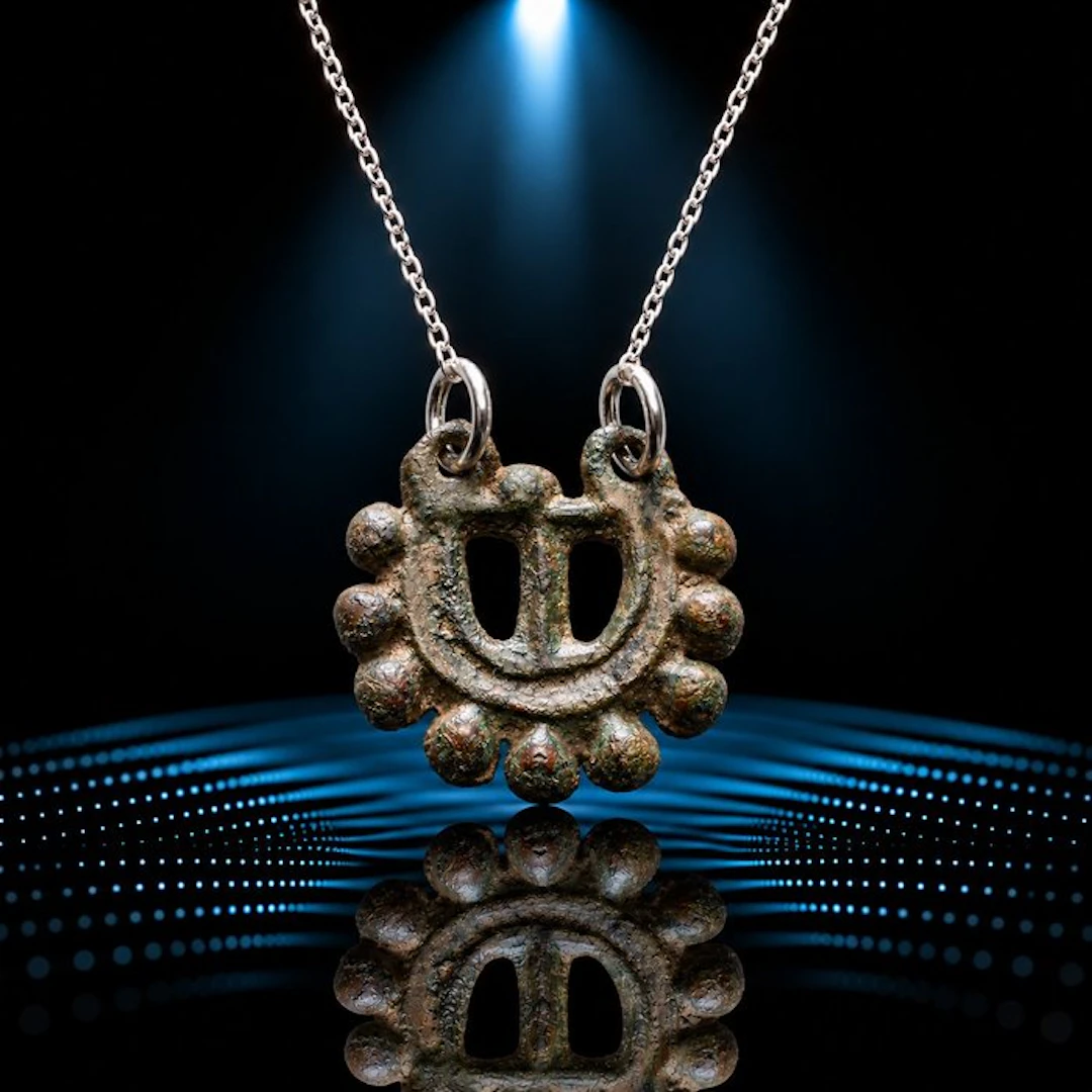 Viking Era Bronze “The Sacred Sun of the North” —...