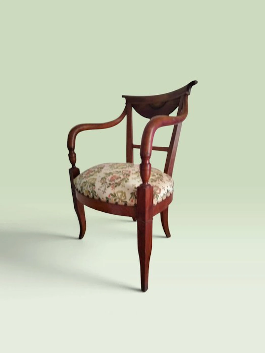 Armchair - walnut wood - Walnut director's chair.