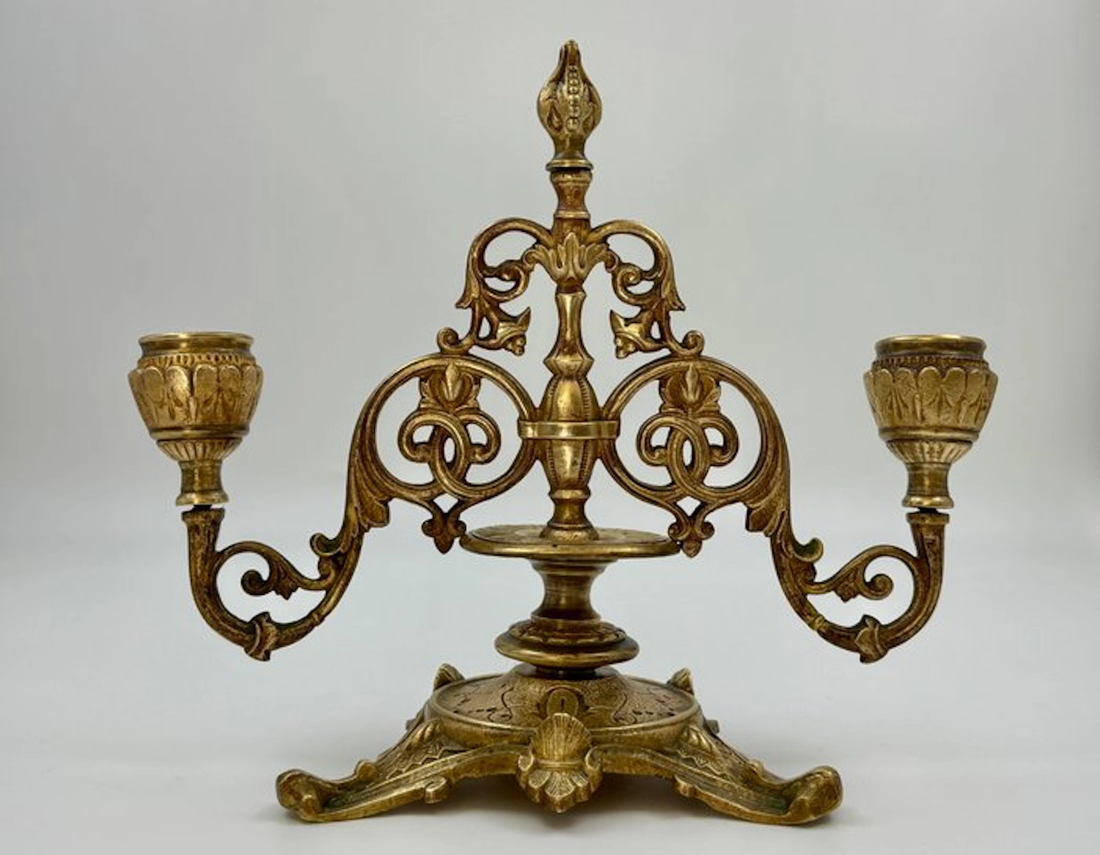 Candelabrum Two-Light in Gilded Bronze (Louis XV Style /...