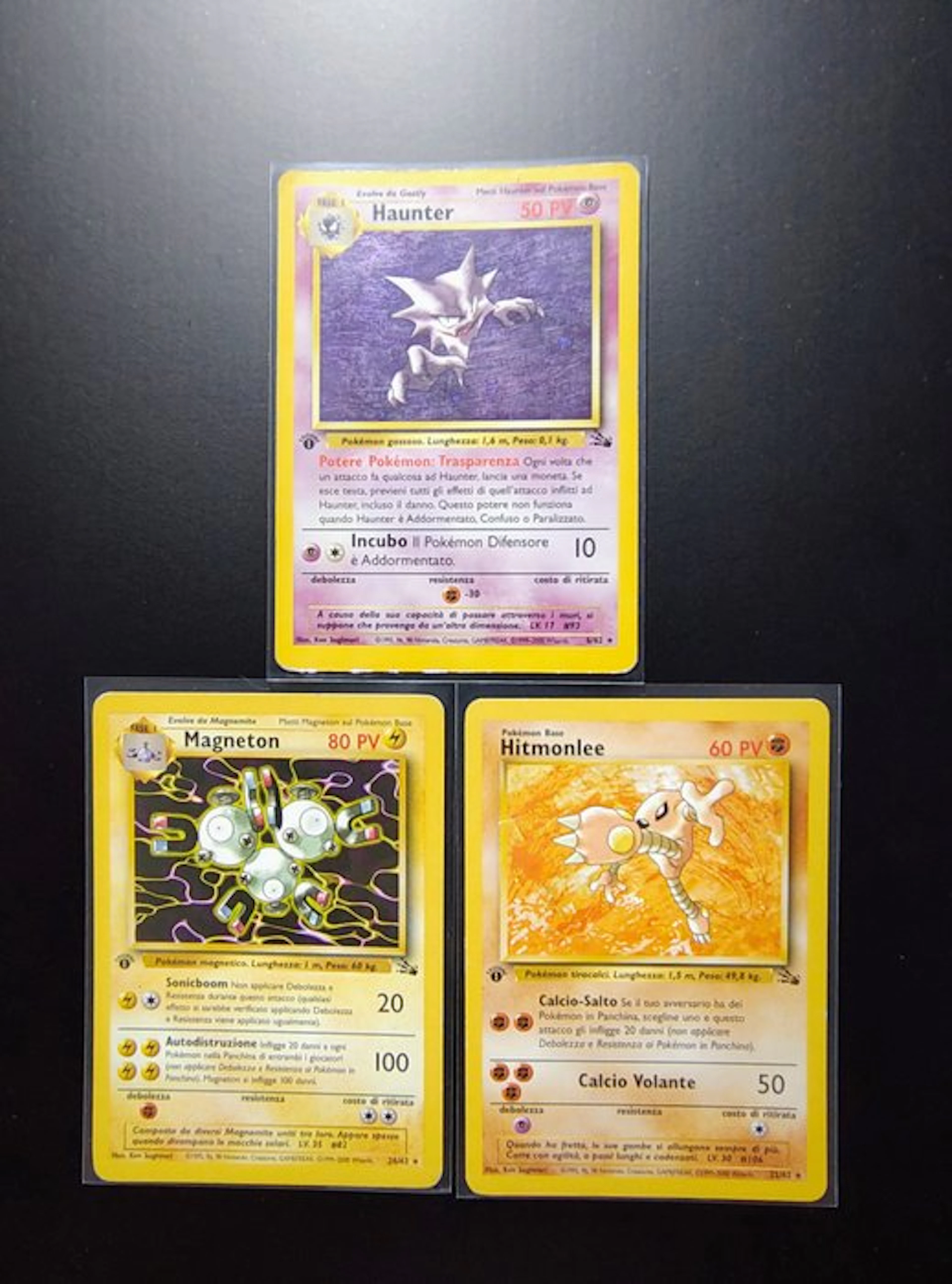Pokémon - 3 Card - Hauter Holo 1° Edizione - Hitmonlee...