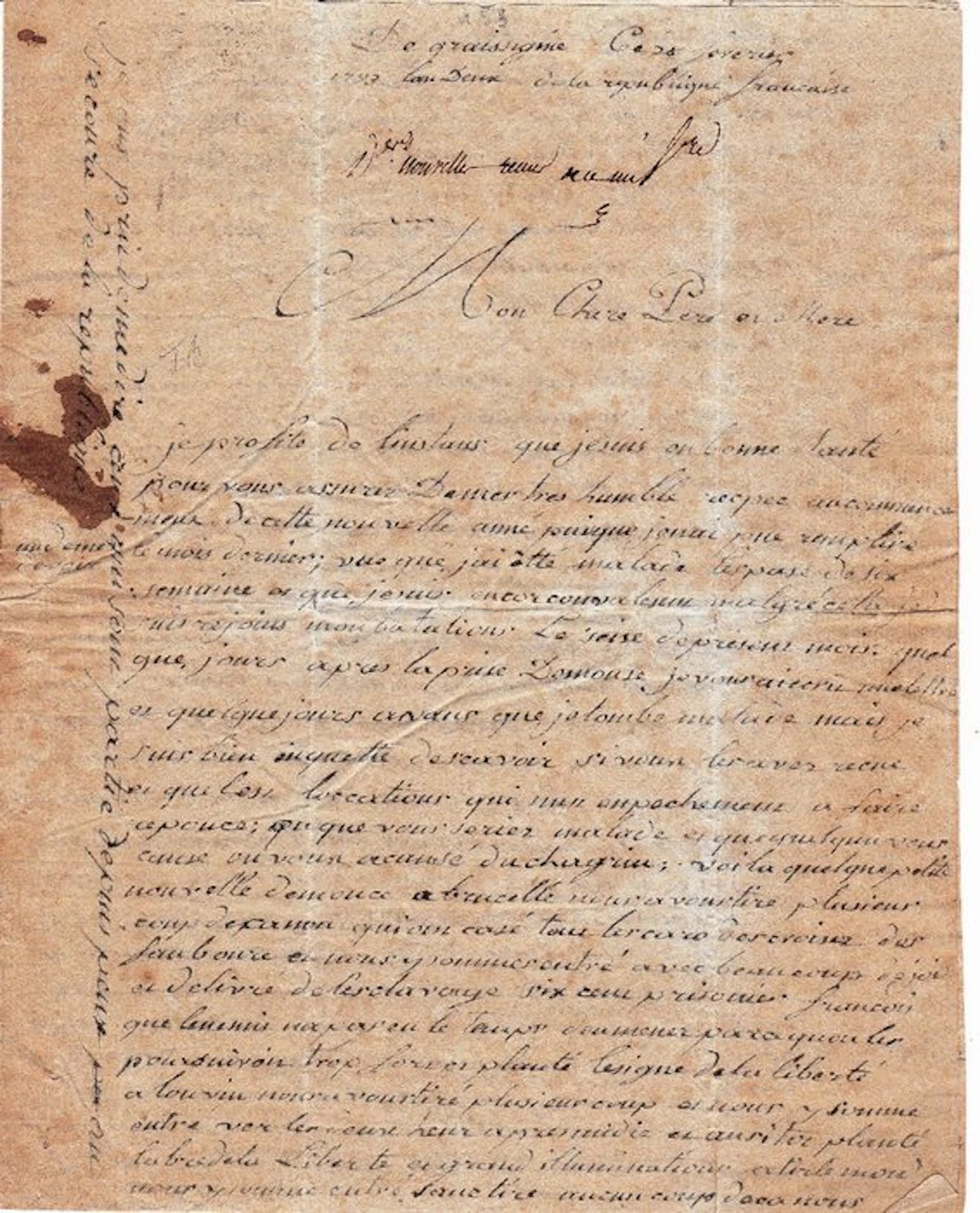 [Revolution francaise] Lettre de Soldat - à ses parents [...