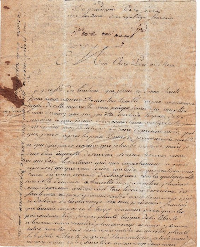 [Revolution francaise] Lettre de Soldat - à ses parents [...